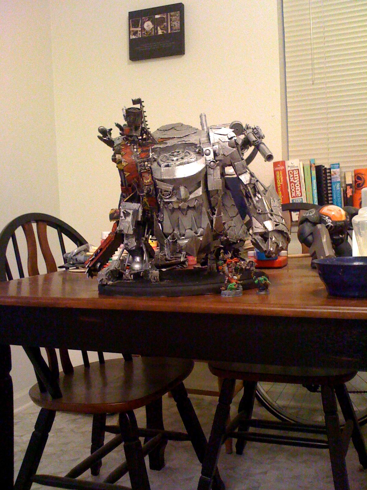 Brush, Dry, Gargant, Mega, Orks, Rivet, Stompa, Warhammer 40,000, Work In Progress