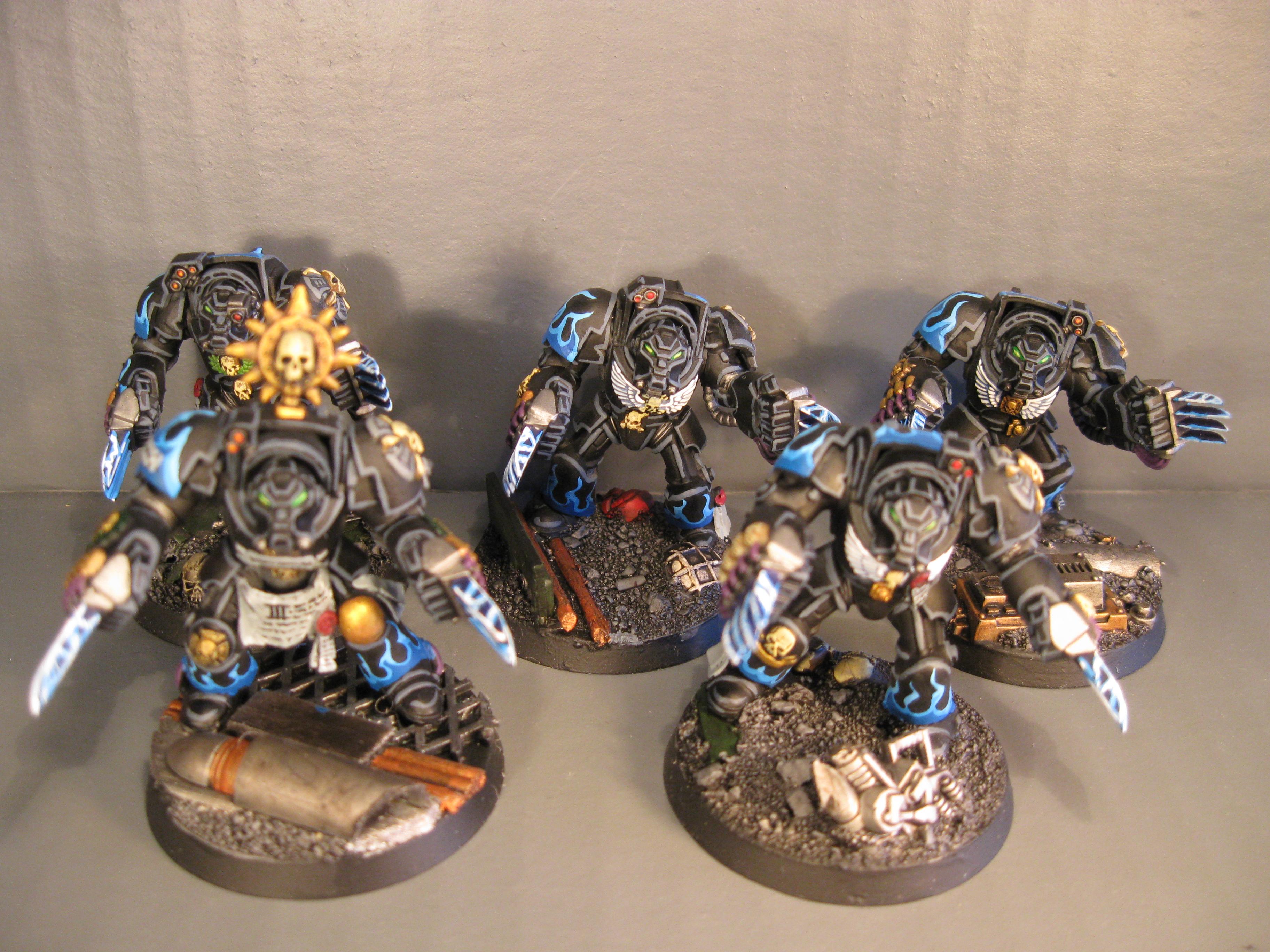 Assault Terminators, Pro Painted, Space Marines, Warhammer 40,000