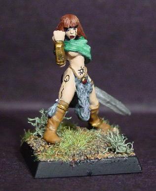 Barbarian, Female, Pathfinders, Pro Painted, Reaper, Reaper Miniatures, Reaper Minis, Rpg, Warhammer Fantasy