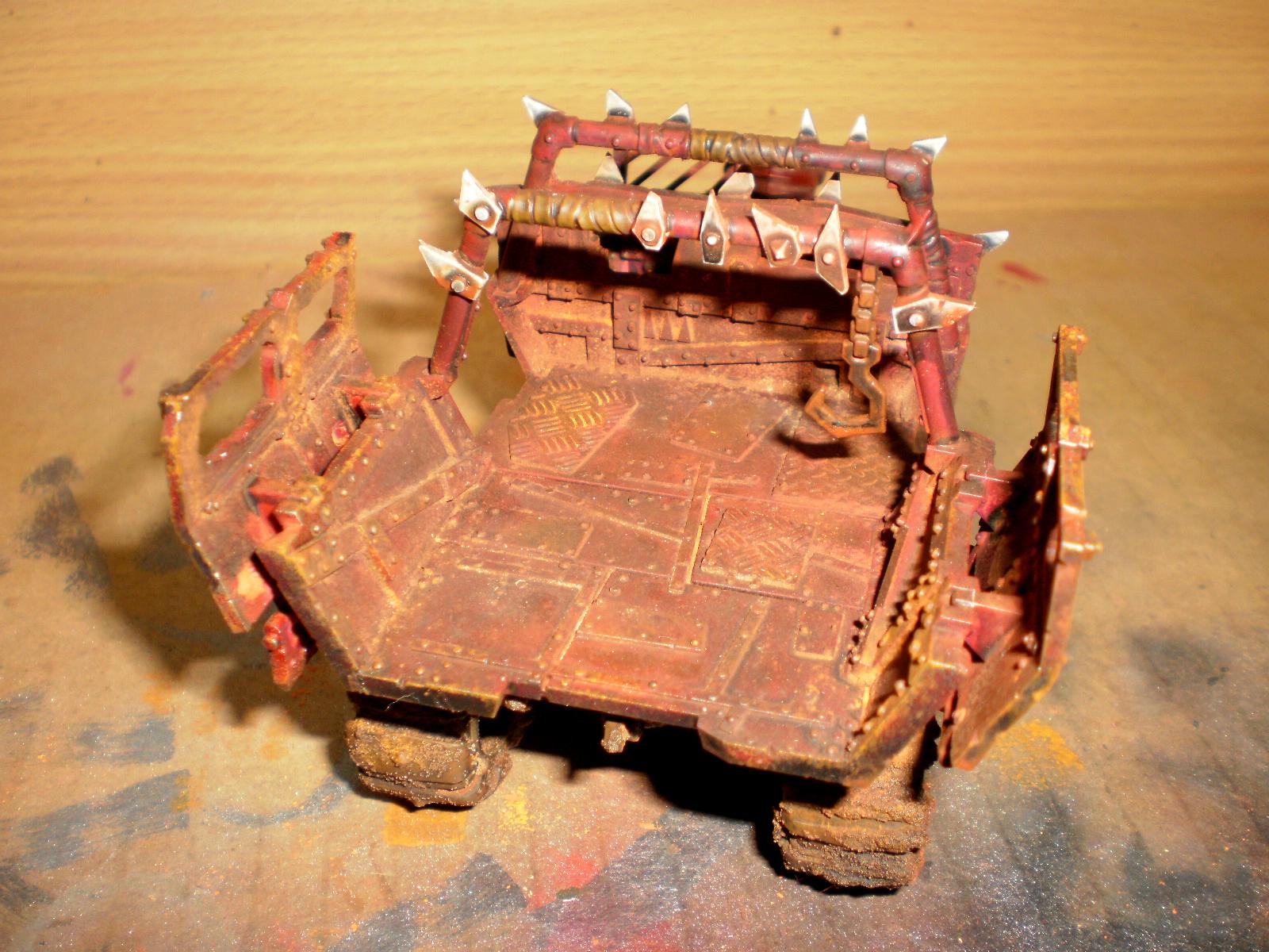 Mud, Ork Truck, Orks, Tank, Trukk, Warhammer 40,000, Work In Progress