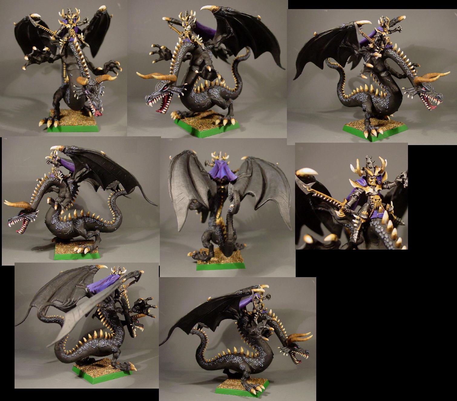 Dark Elves, Dragon, Pro Painted, Rpg, Warhammer Fantasy