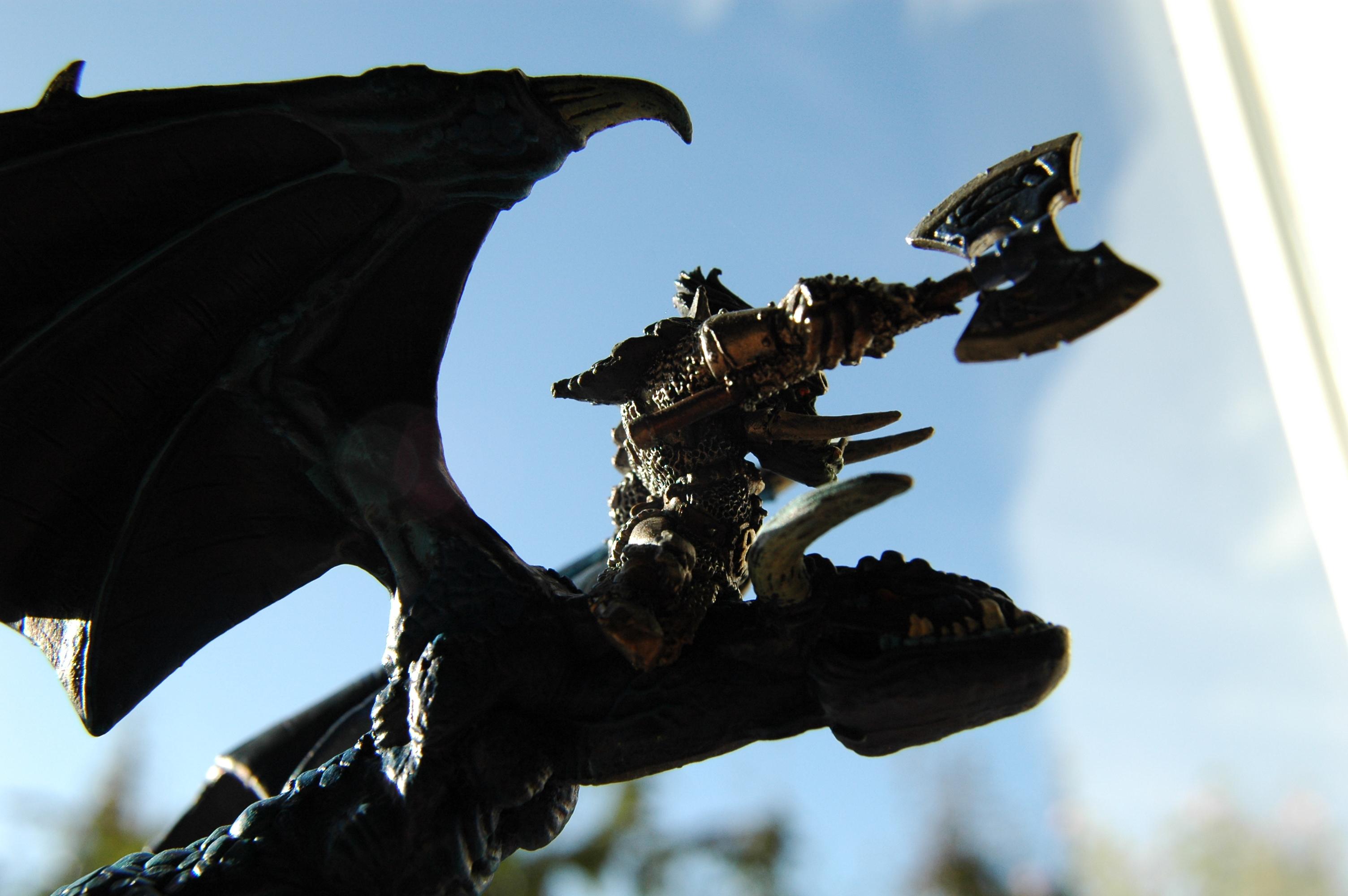 Axe, Dragon, Orks, Rider, Warhammer Fantasy
