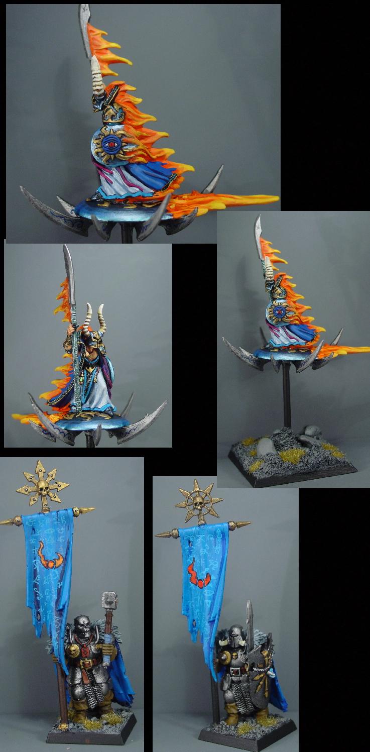 Chaos, Chaos Wariors, Pro Painted, Rpg, Sorcerer, Warhammer Fantasy