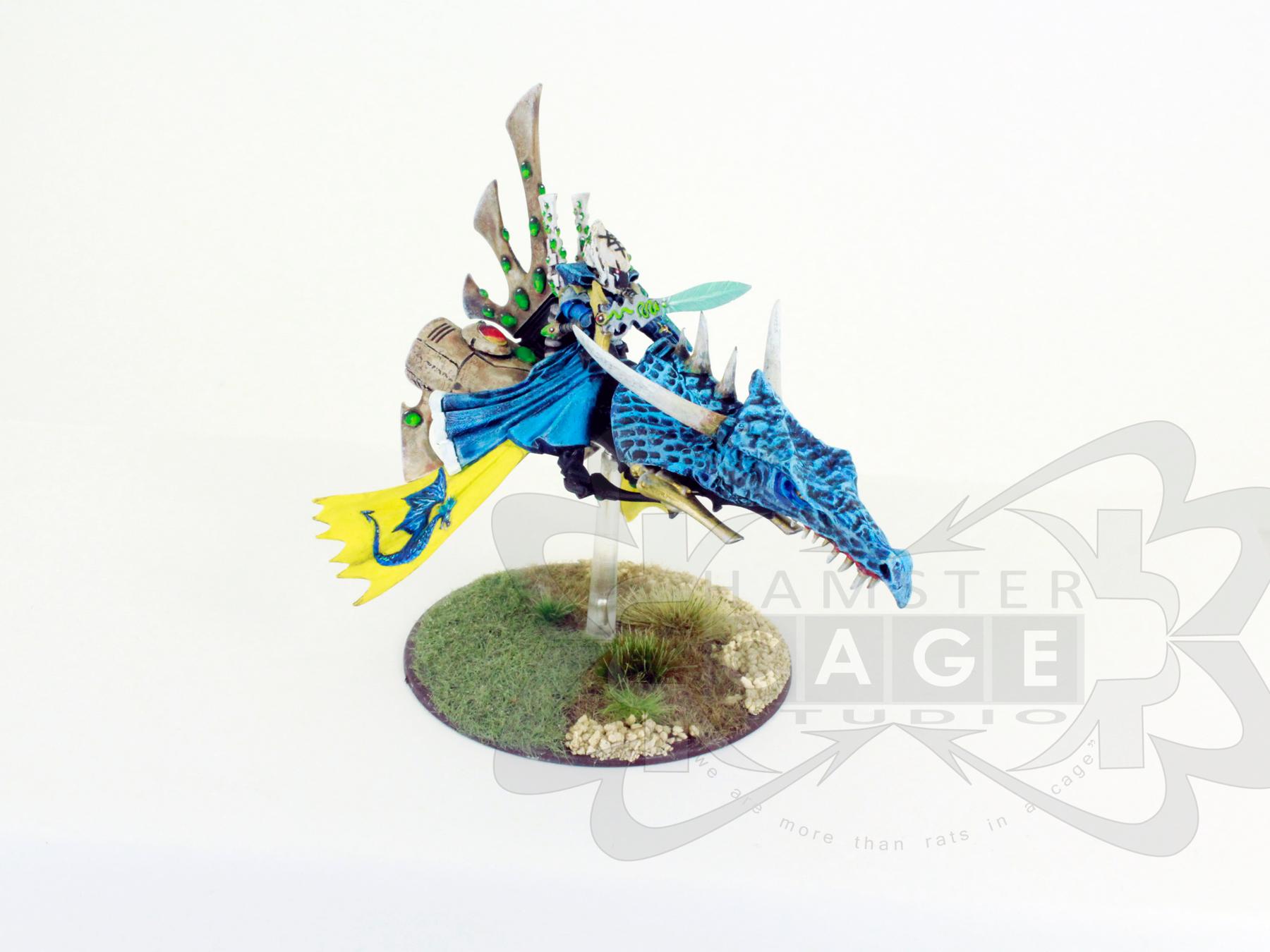 Conversion, Eldar, Eldar Jetbike, Eldar Nightspinner, Eldar Wave Serpent, Freehand, Mural, Warlock