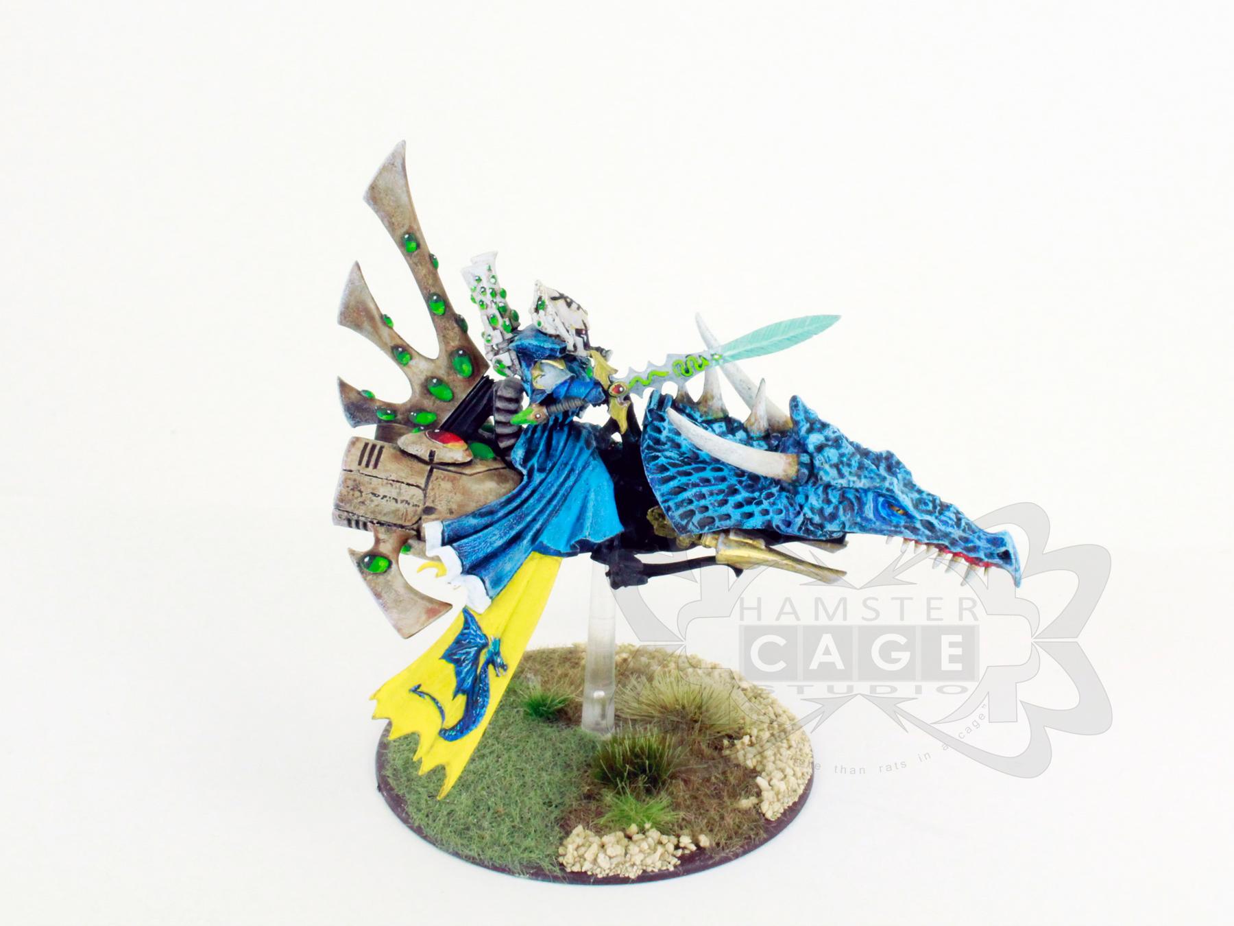 Conversion, Eldar, Eldar Jetbike, Eldar Nightspinner, Eldar Wave Serpent, Elder Jetbike, Farseer, Female Farseer, Freehand, Mural, Warlock