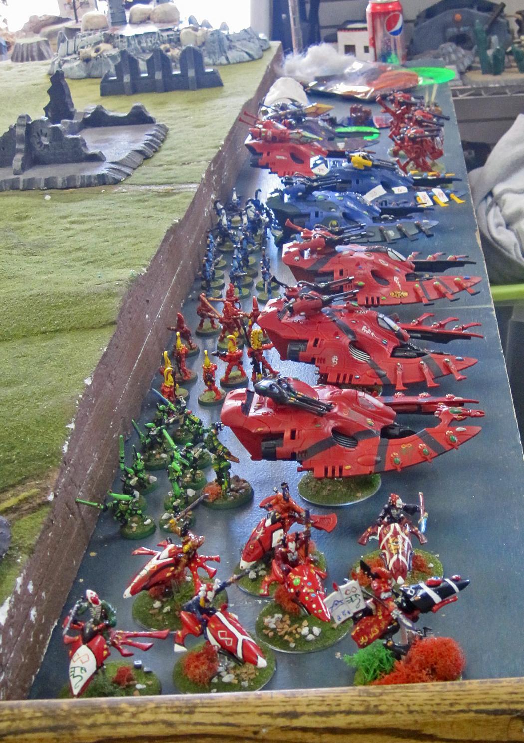 Battle Report, Eldar, Mantis Warriors, Part Of Eiluj The Farseer's Saim Hann Army, Space Marines, Warhammer 40,000
