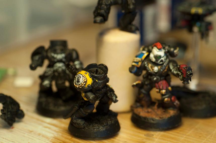 Deathwatch, Freehand, Imperial Fists, Killteam, Shoulderpad