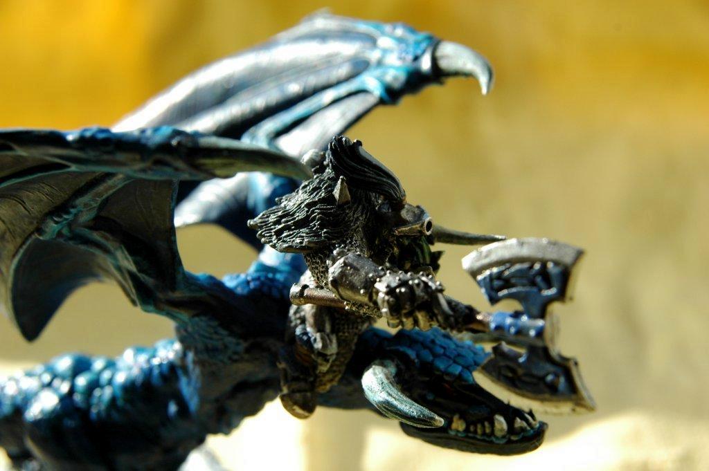 Warhammer orc warboss on wyvern