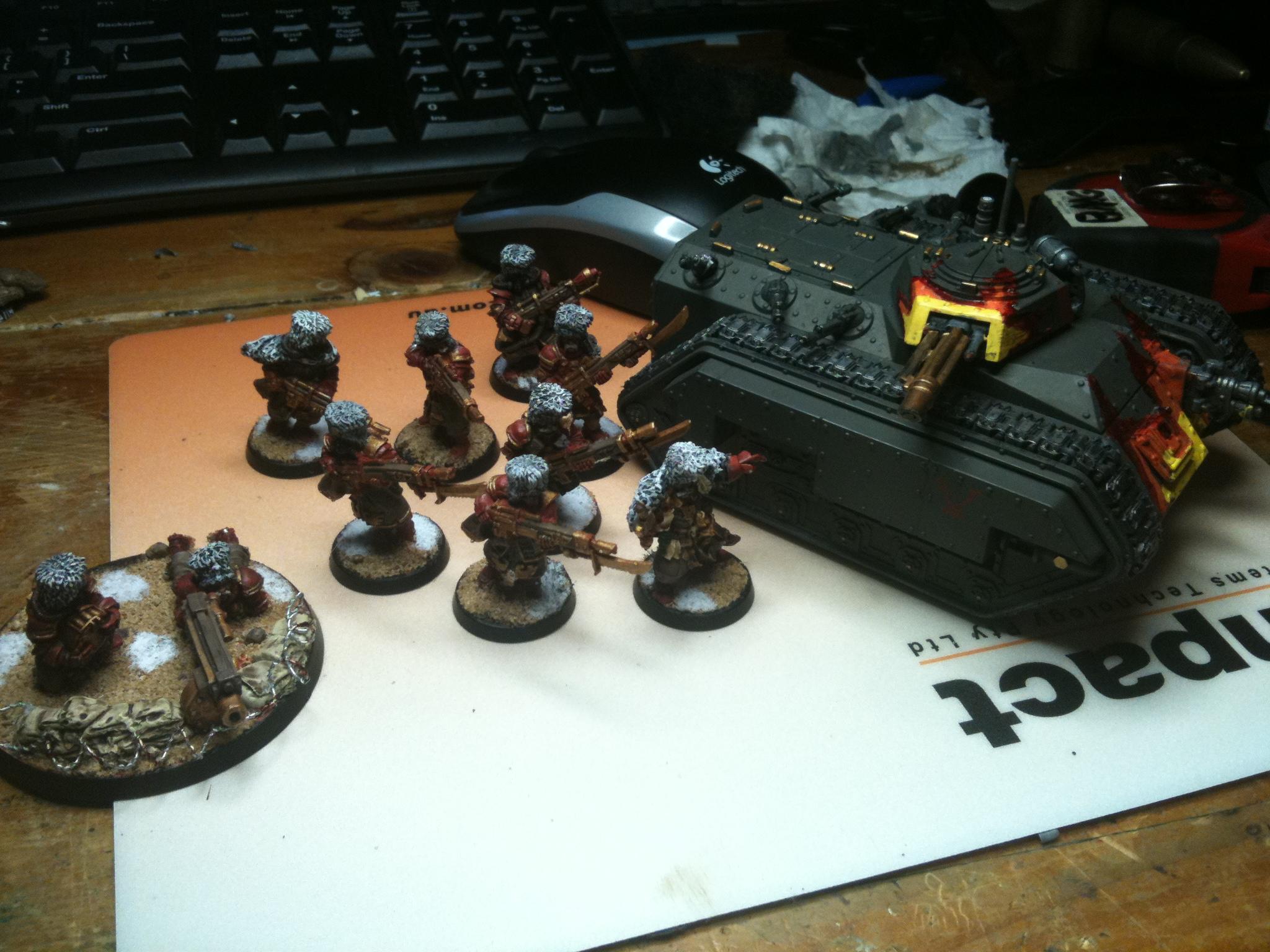 Chimera, Commissar, Guard, Hvy Bolter, Imperial Guard, Rubble, Squad, Vostroyan, Warhammer 40,000