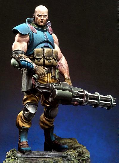 Andrea Miniatures, Andrea Minitures, Andreaminiatures.com, Chain Gun, Detailed, Mercenary