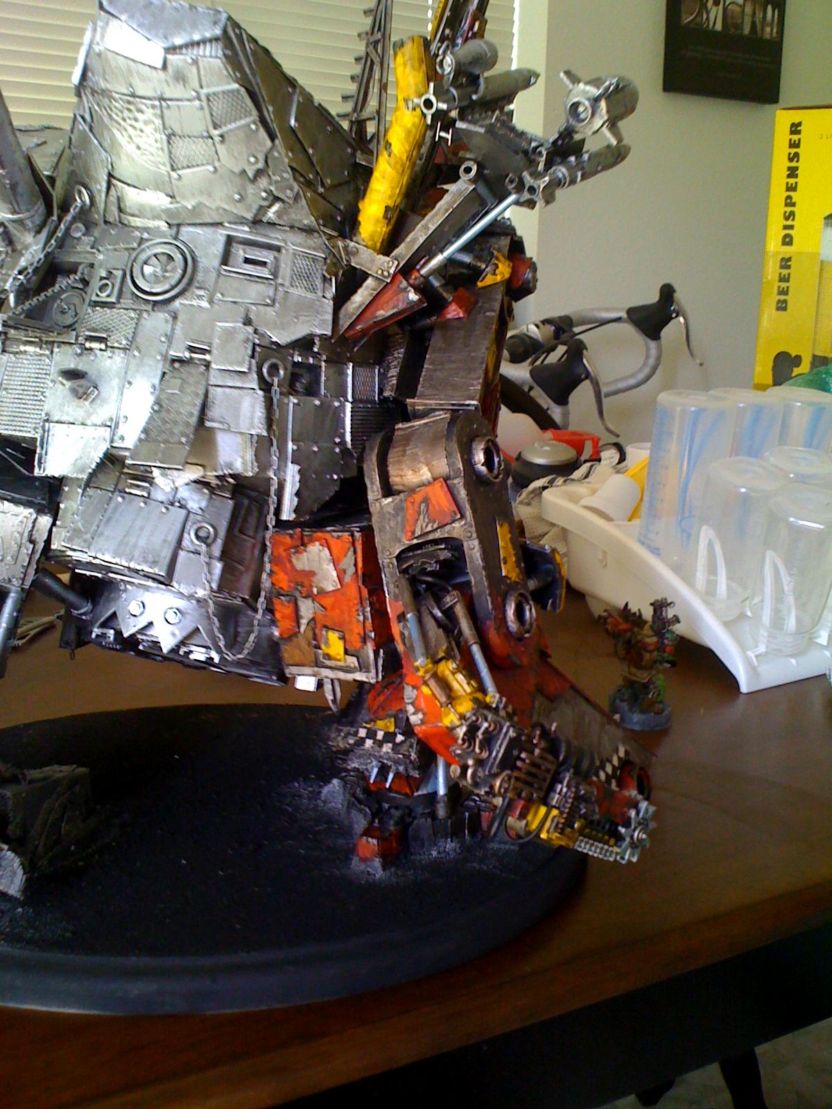 Brush, Dry, Gargant, Mega, Orks, Rivet, Stompa, Warhammer 40,000, Work In Progress