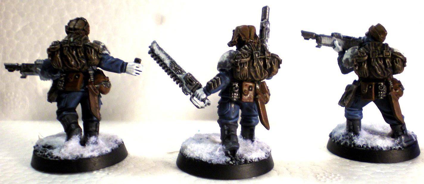Imperial Guard, Pig Iron Heads, Snow Bases, Warhammer 40,000