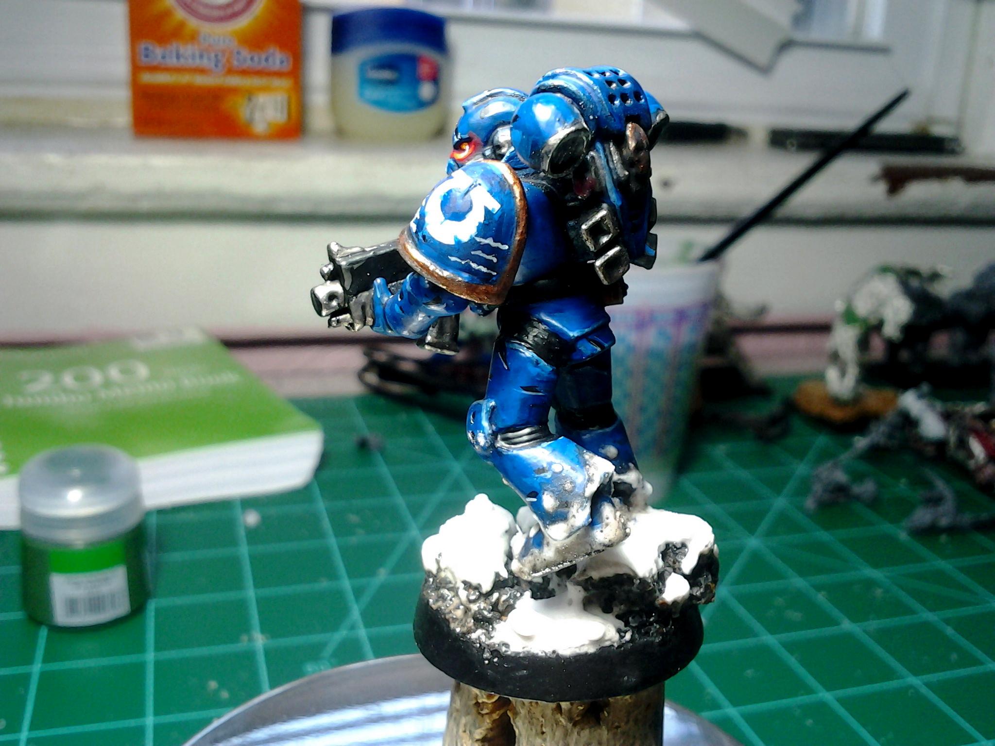 Blue, Snow, Space Marines, Ultramarines, Warhammer 40,000