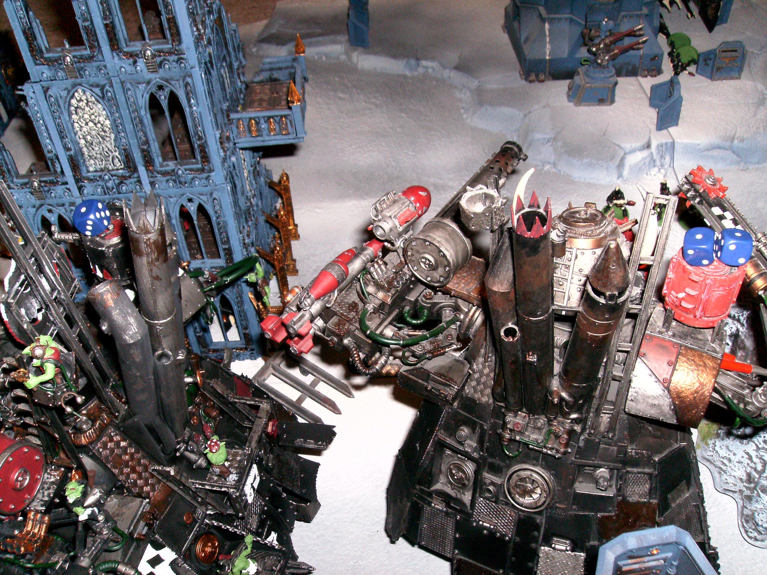 Battle Report, Buildings, Orks, Snow, Stompa