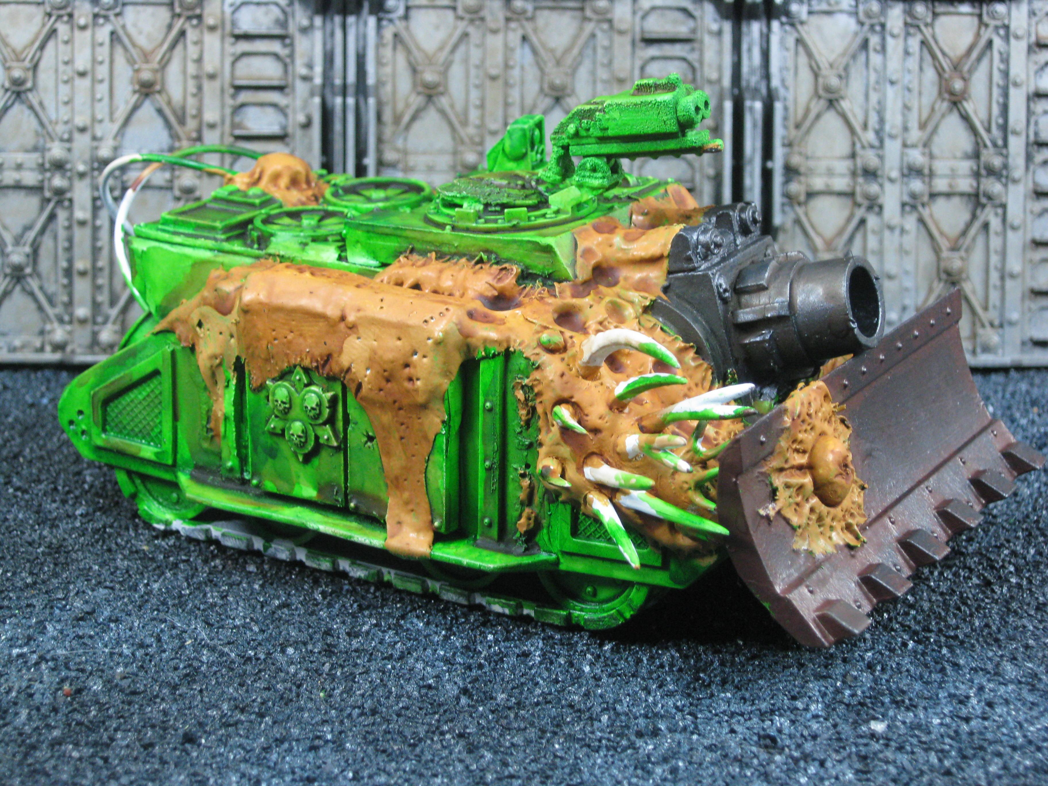 Chaos Space Marines, Conversion, Death Guard, Greenstuff, Nurgle, Plague Marines, Vindicator, Warhammer 40,000