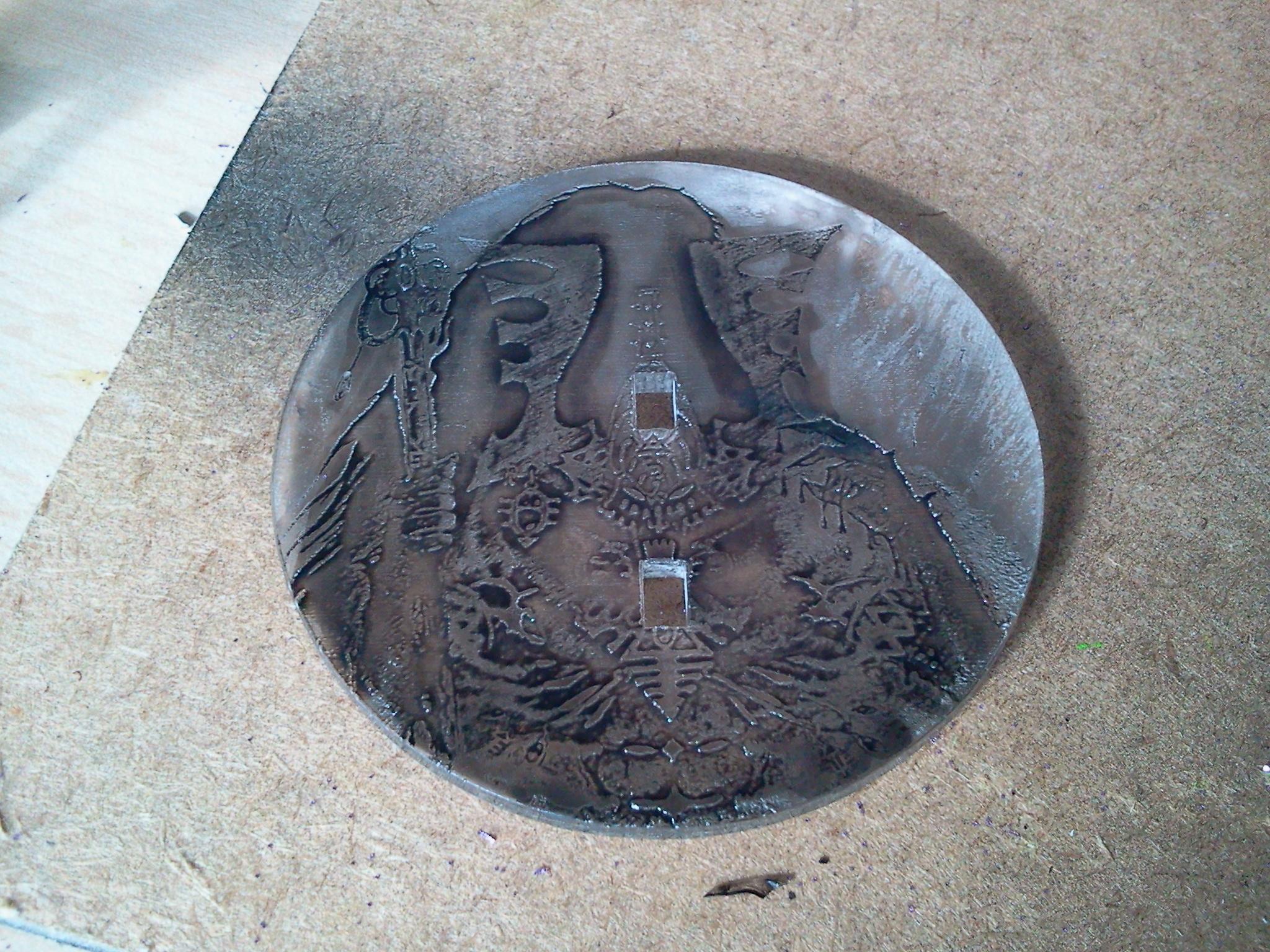 Black wash to bring out the detail. 