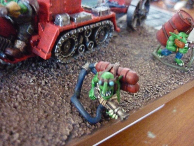 Diorama, Fire, Gretchin, Orks, Waaagh!, Wartrakk, Wartrakk Skorcha