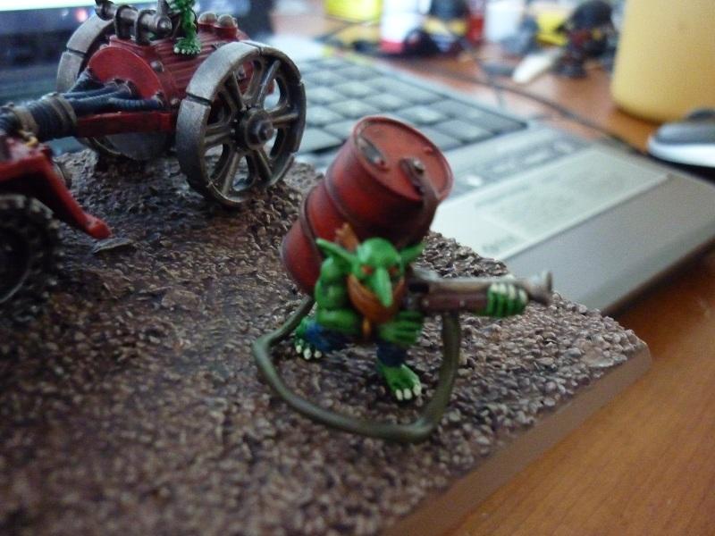 Diorama, Fire, Gretchin, Orks, Waaagh!, Wartrakk, Wartrakk Skorcha