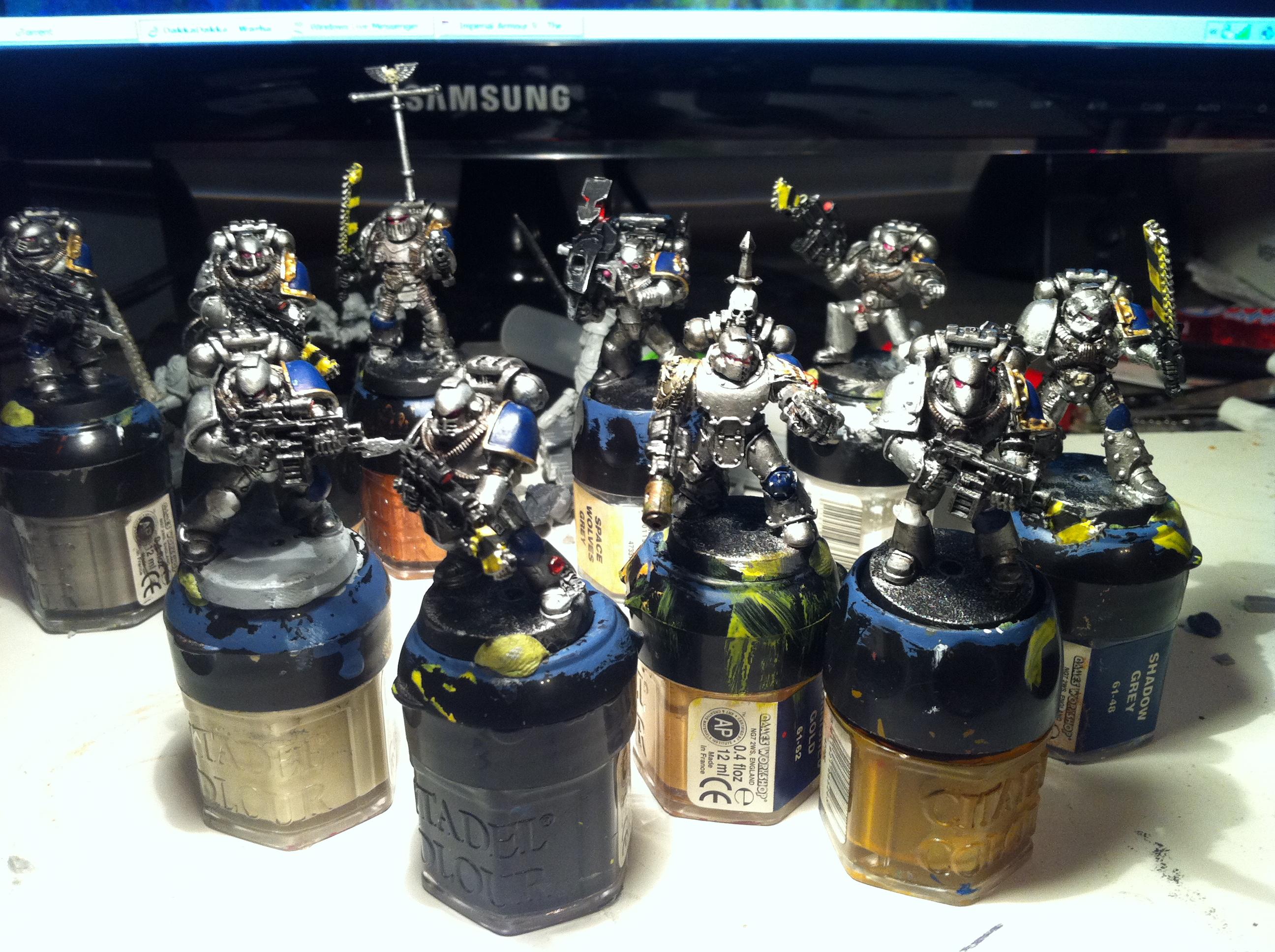 Astral Claws, In Progress, Painted, Space Marines, Tactical Squad