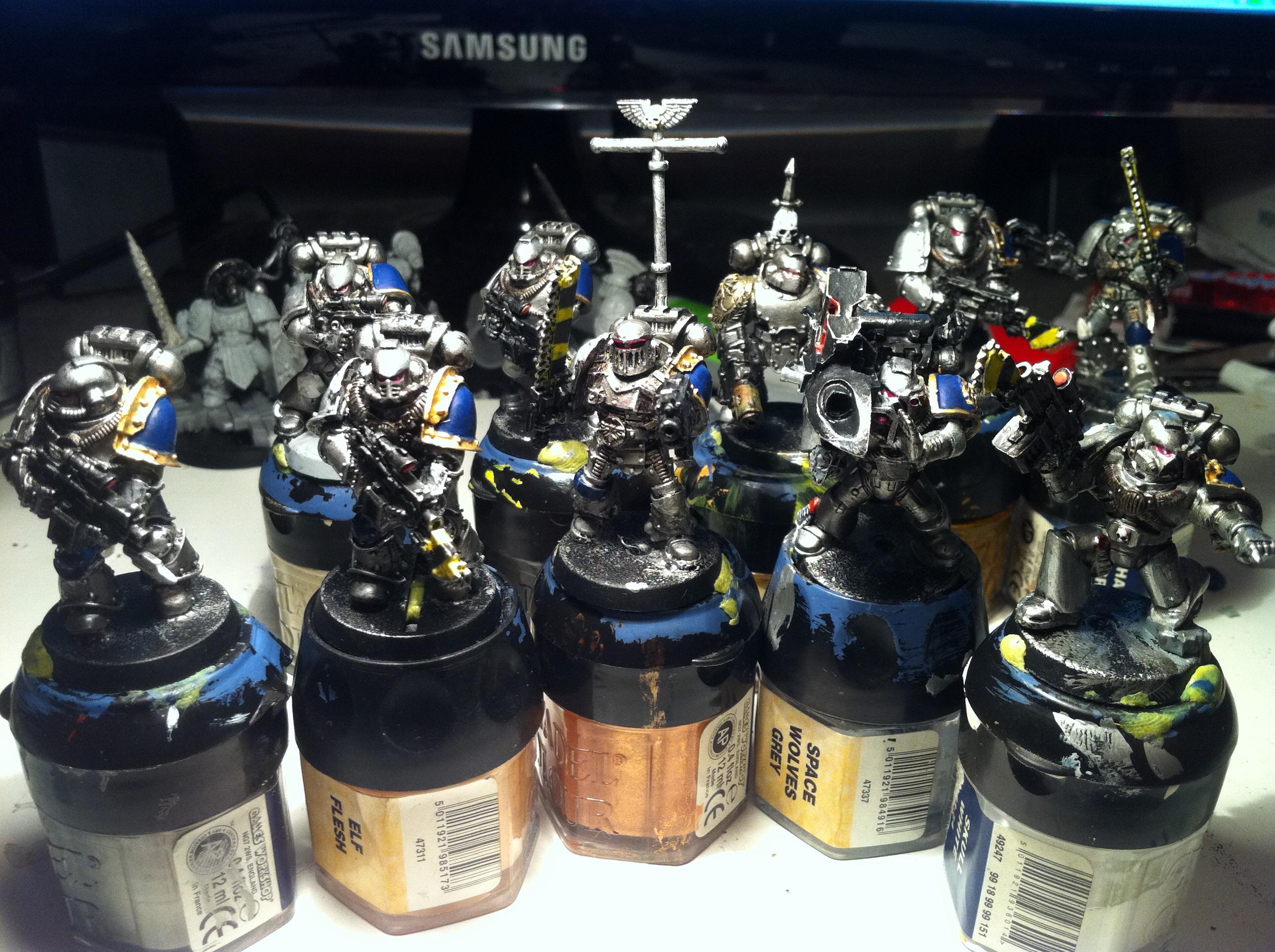 Astral Claws, In Progress, Painted, Space Marines, Tactical Squad