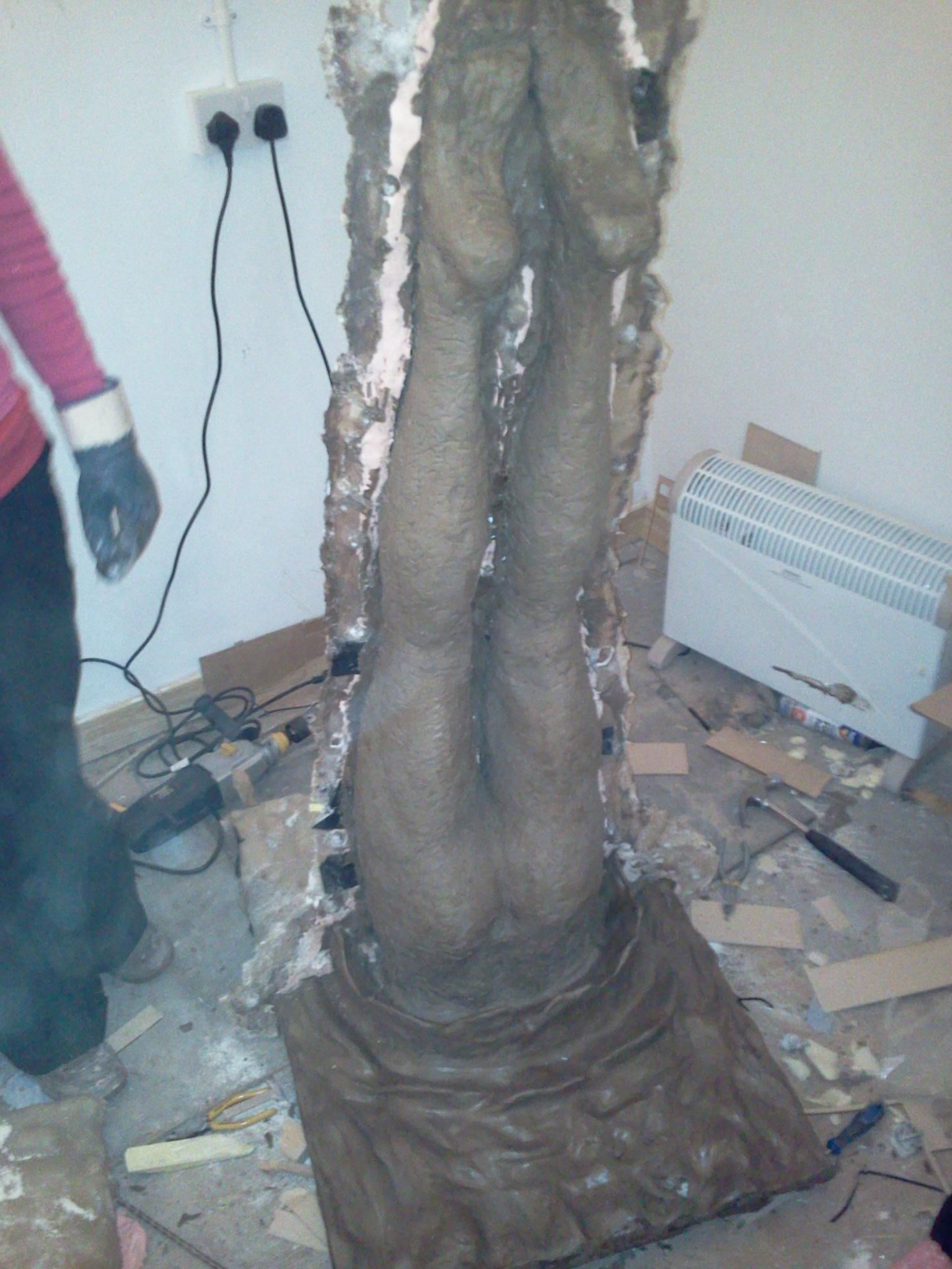 Demoulding the first side, finished at 6:56 monday morning :D