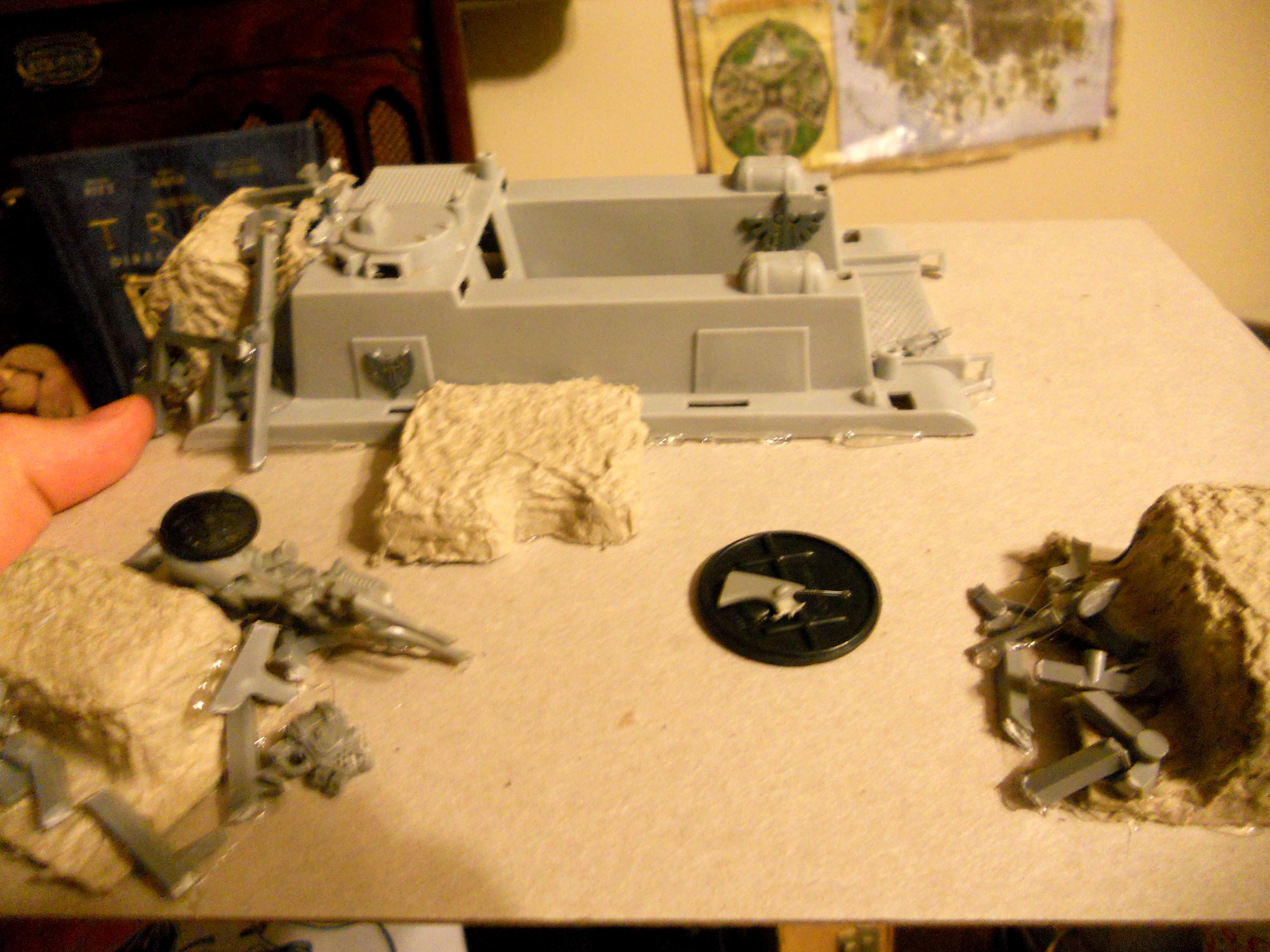 Wrecked tank