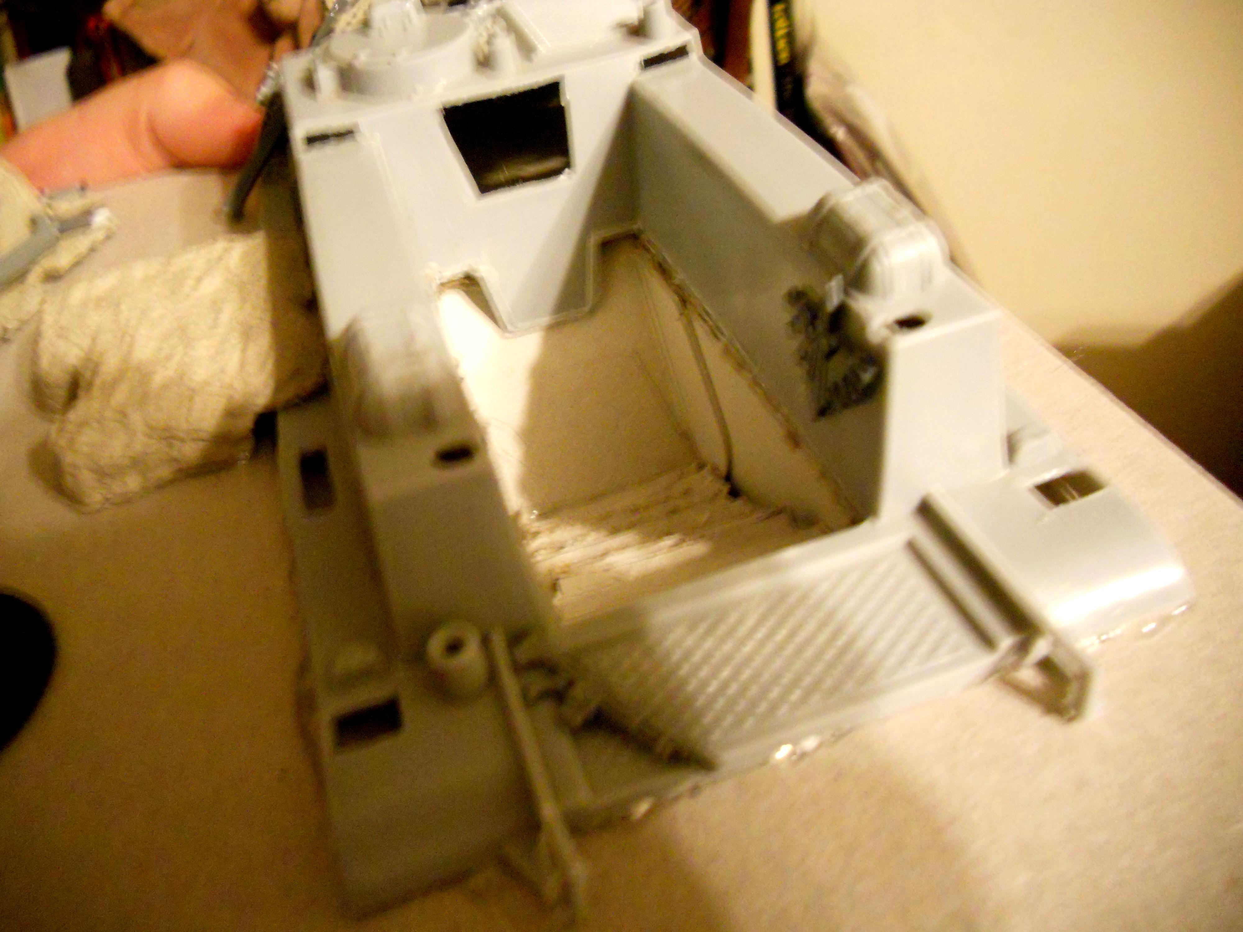 Inside of wrecked tank
