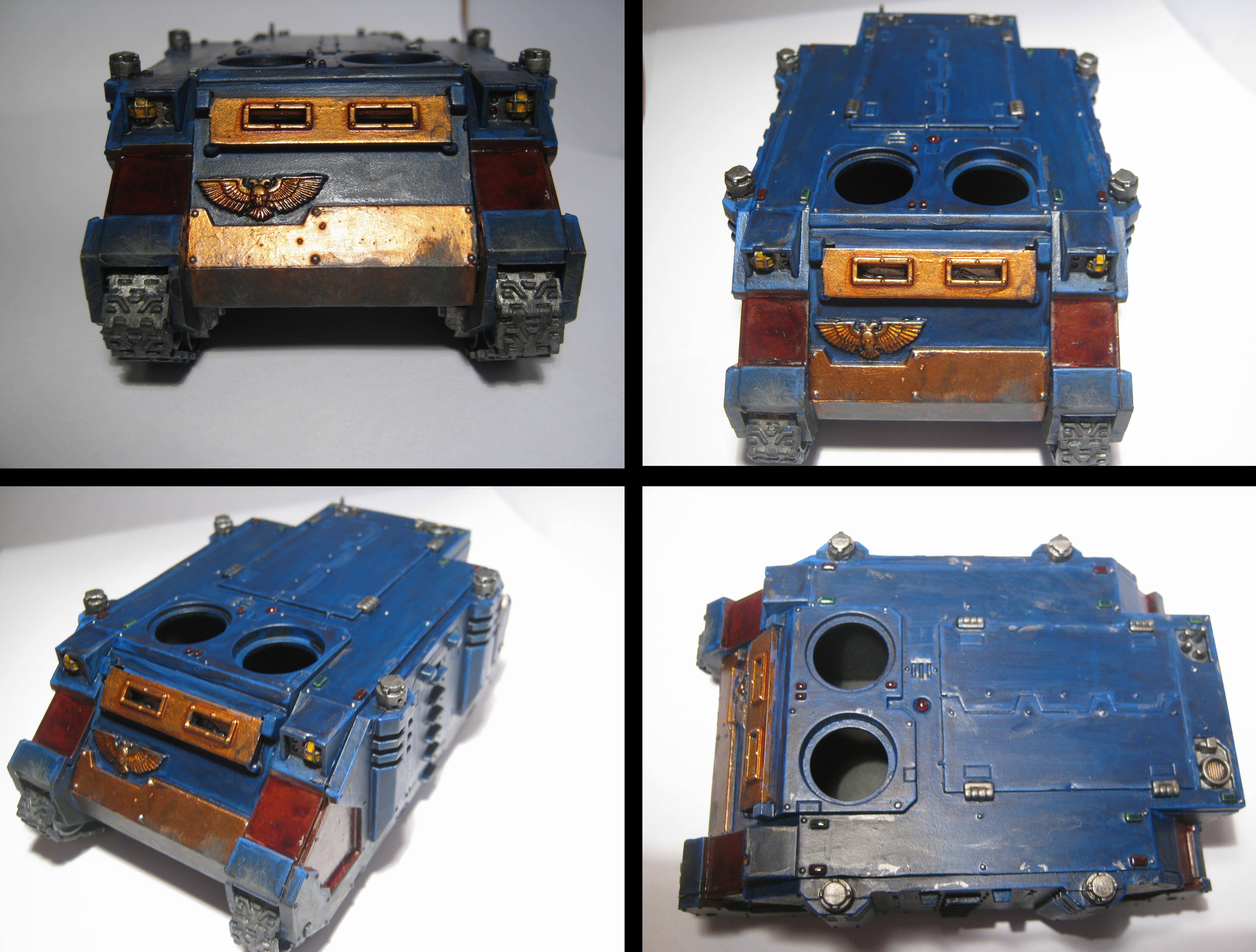 Rhino, Ultramarines, Warhammer 40,000, Weathered