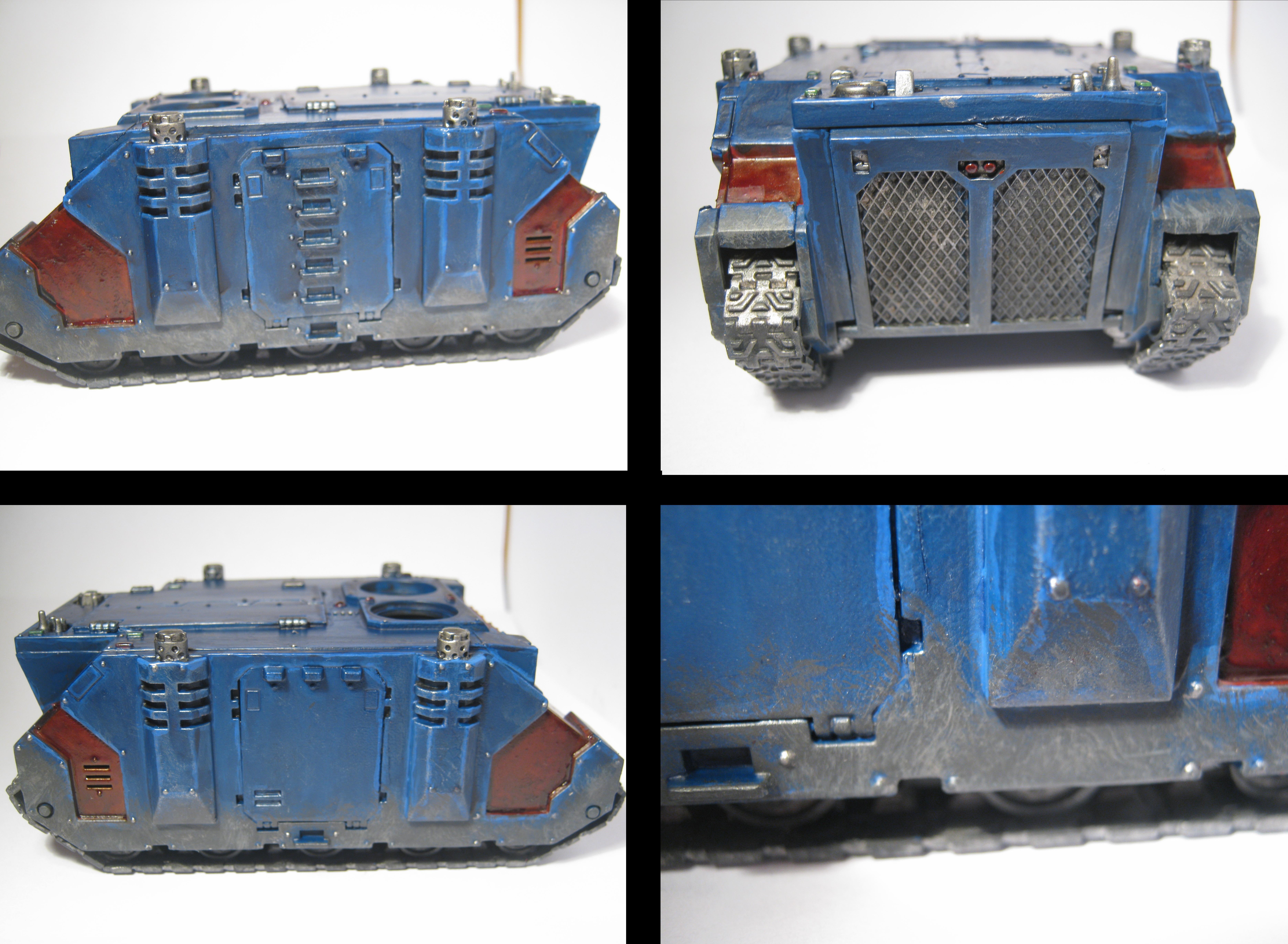 Rhino, Ultramarines, Warhammer 40,000, Weathered