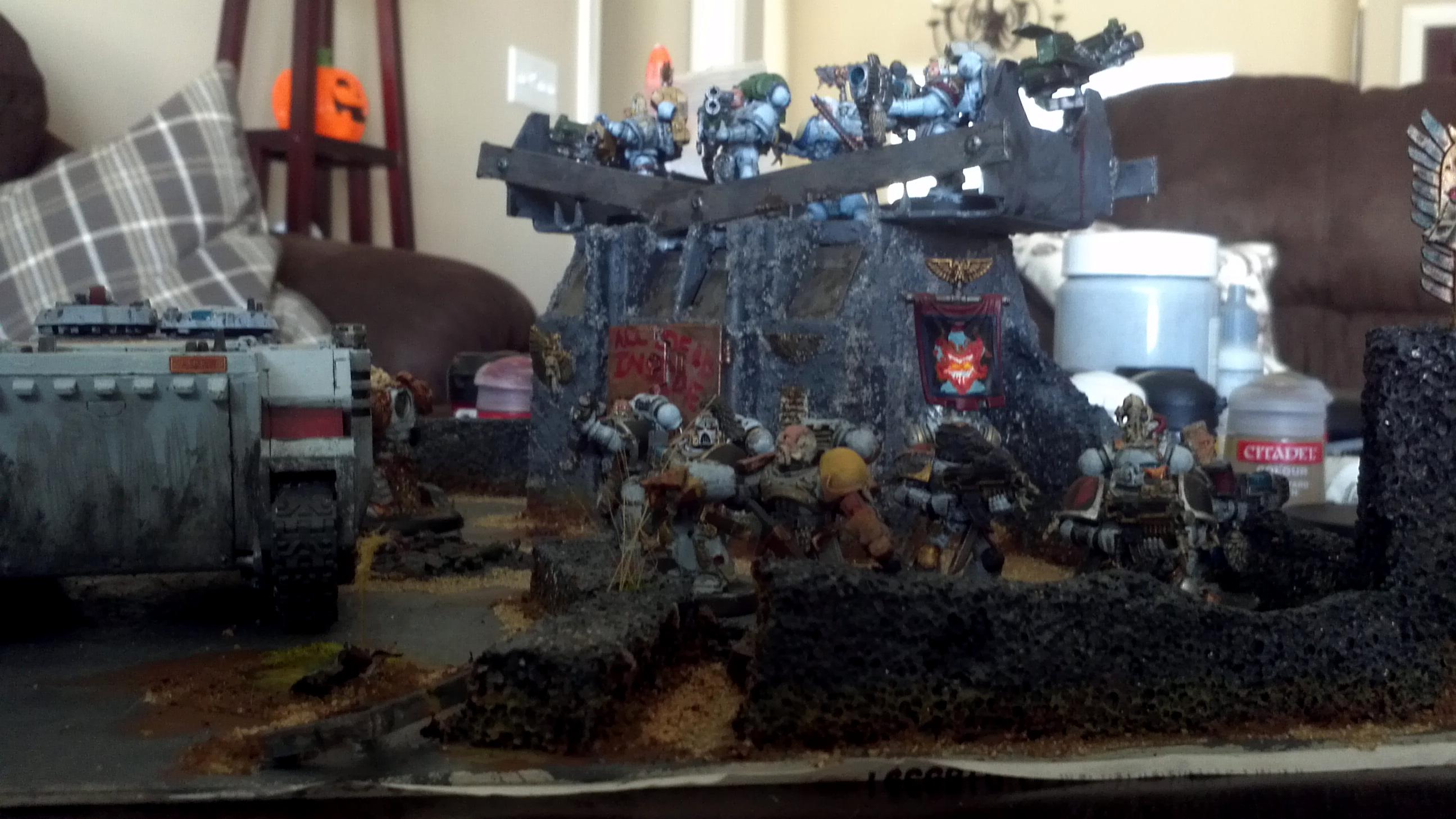 Blood, Buildings, Chaos, Cities Of Death, Cover, Dead, Death, Defense, Defensive, Delapadadted, Guardsmen, Heavy Weapon, Imperial, Imperial Guard, Over Run, Overrun, Placement, Ruin, Ruins, Terrain, Terrain Peice, Terrain Piece, Work In Progress, Zombie, Zombie Attack