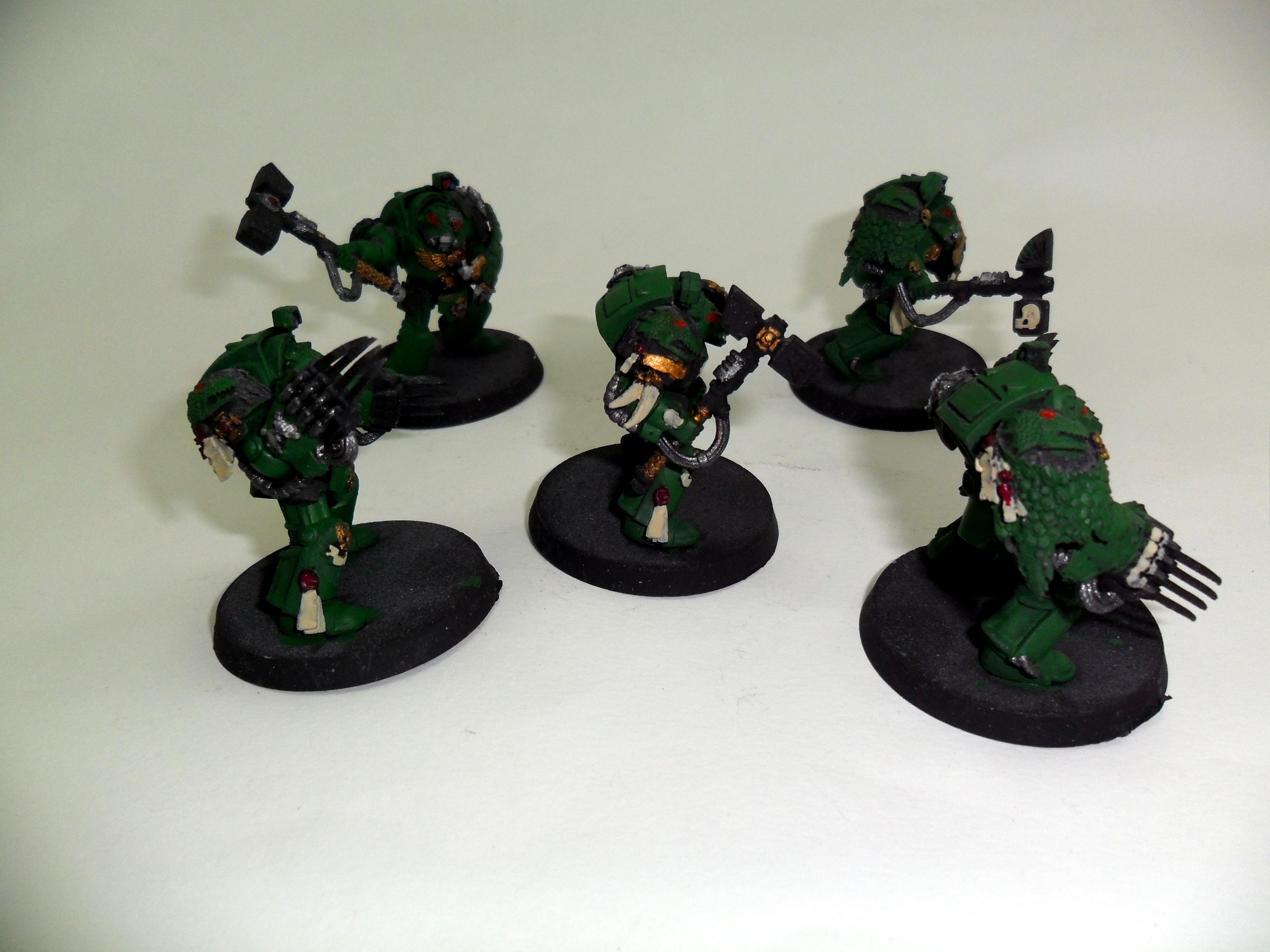 Lightning Claws, Salamanders, Space Marines, Terminator Armor, Thunderhammer