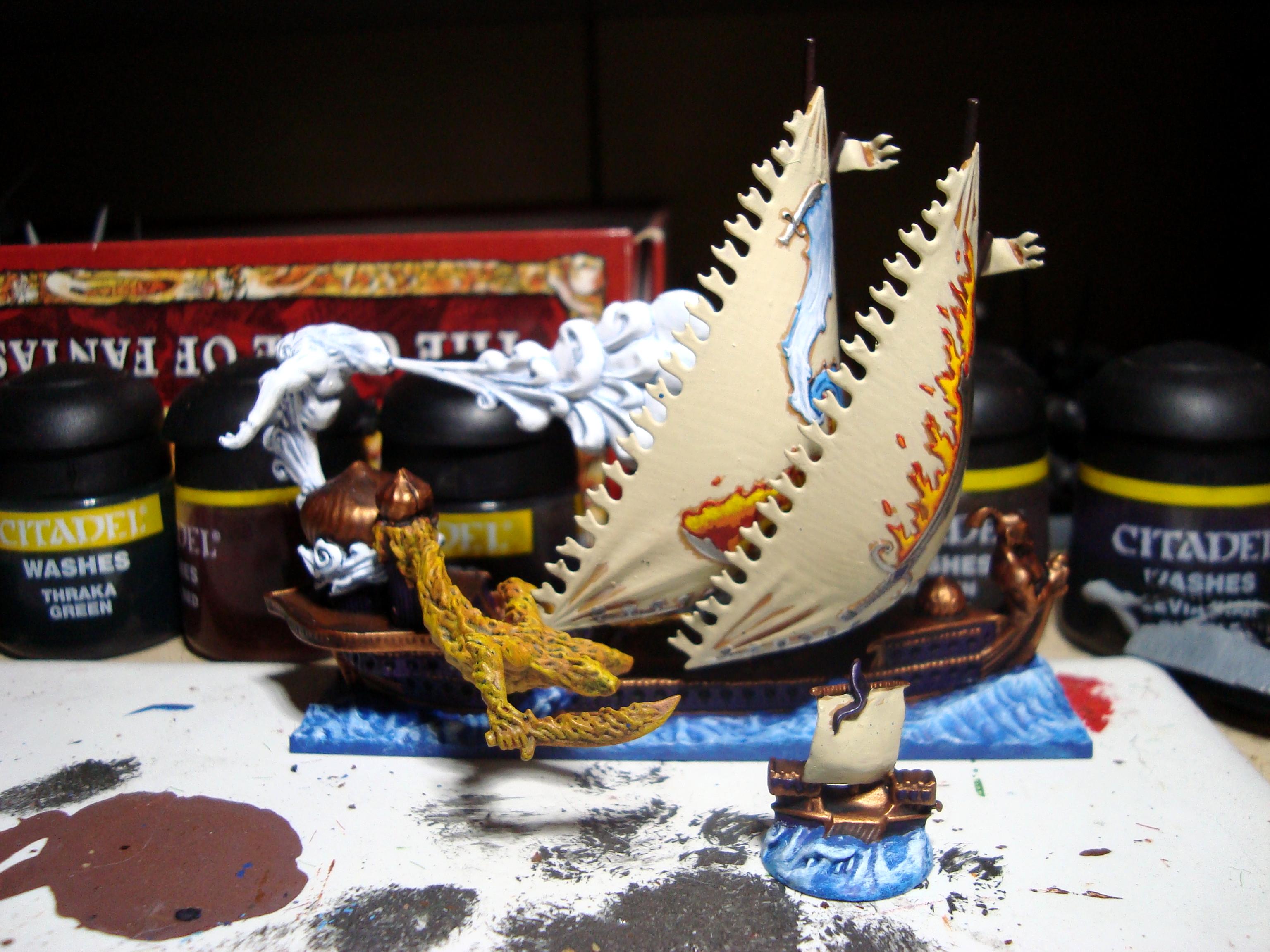 Age Of Sigmar, Boat, Dreadfleet, Flaming Scimitar, Fleet, Nautical, Old World, Warhammer Fantasy