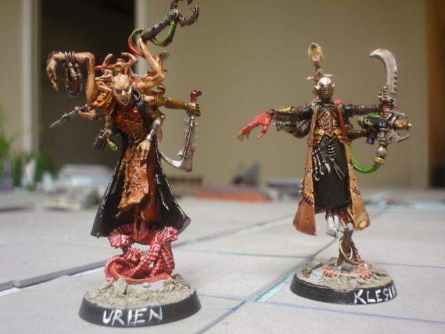 Urien Rakarth and Haemonculus, ( A Fine cast that had some nasty issues, like having to replace his Flesh Gauntlet hand entirely)