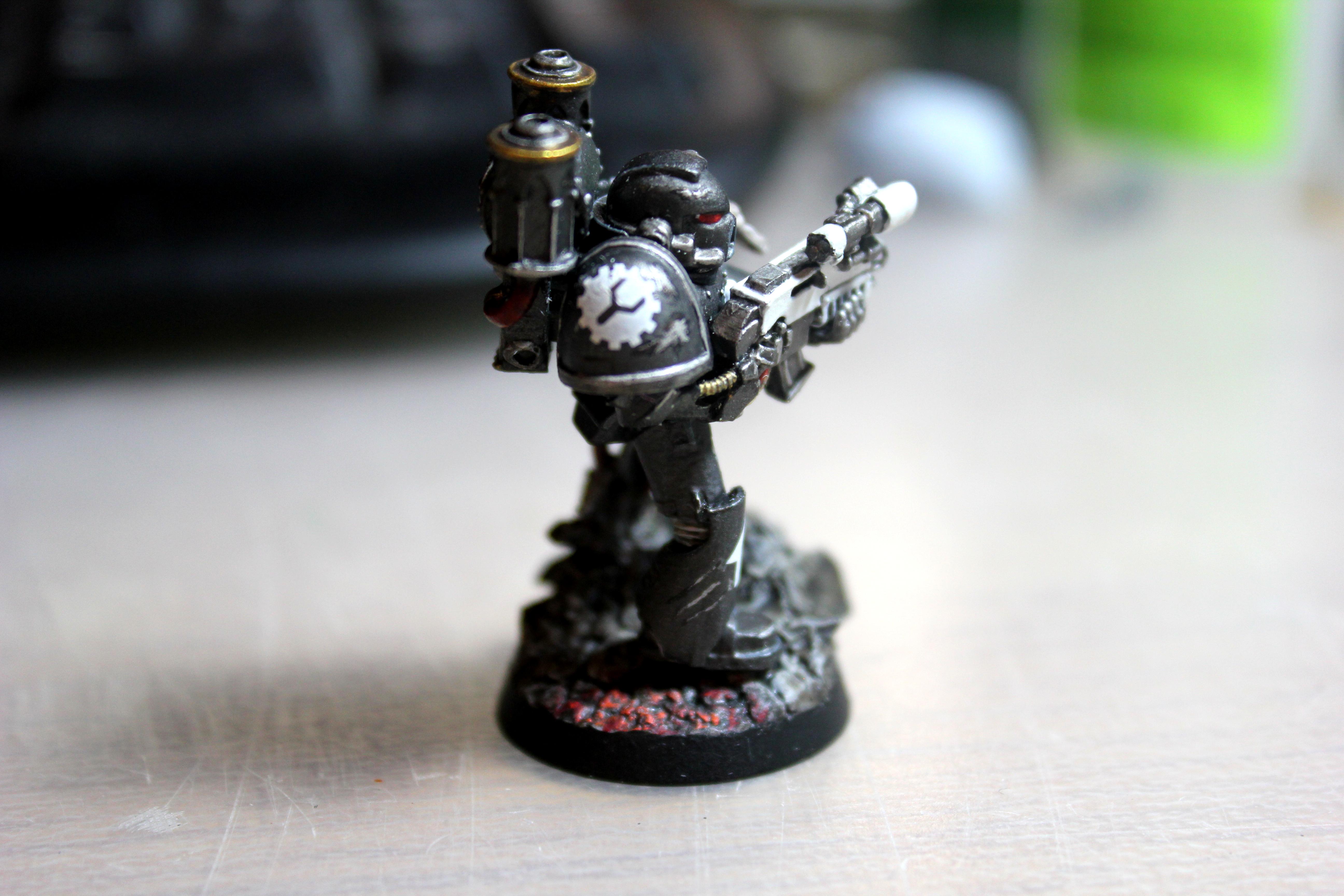 Base, Battle Damage, Custom, Droppod Scorch, Iron Hands, Space Marines, Warhammer 40,000