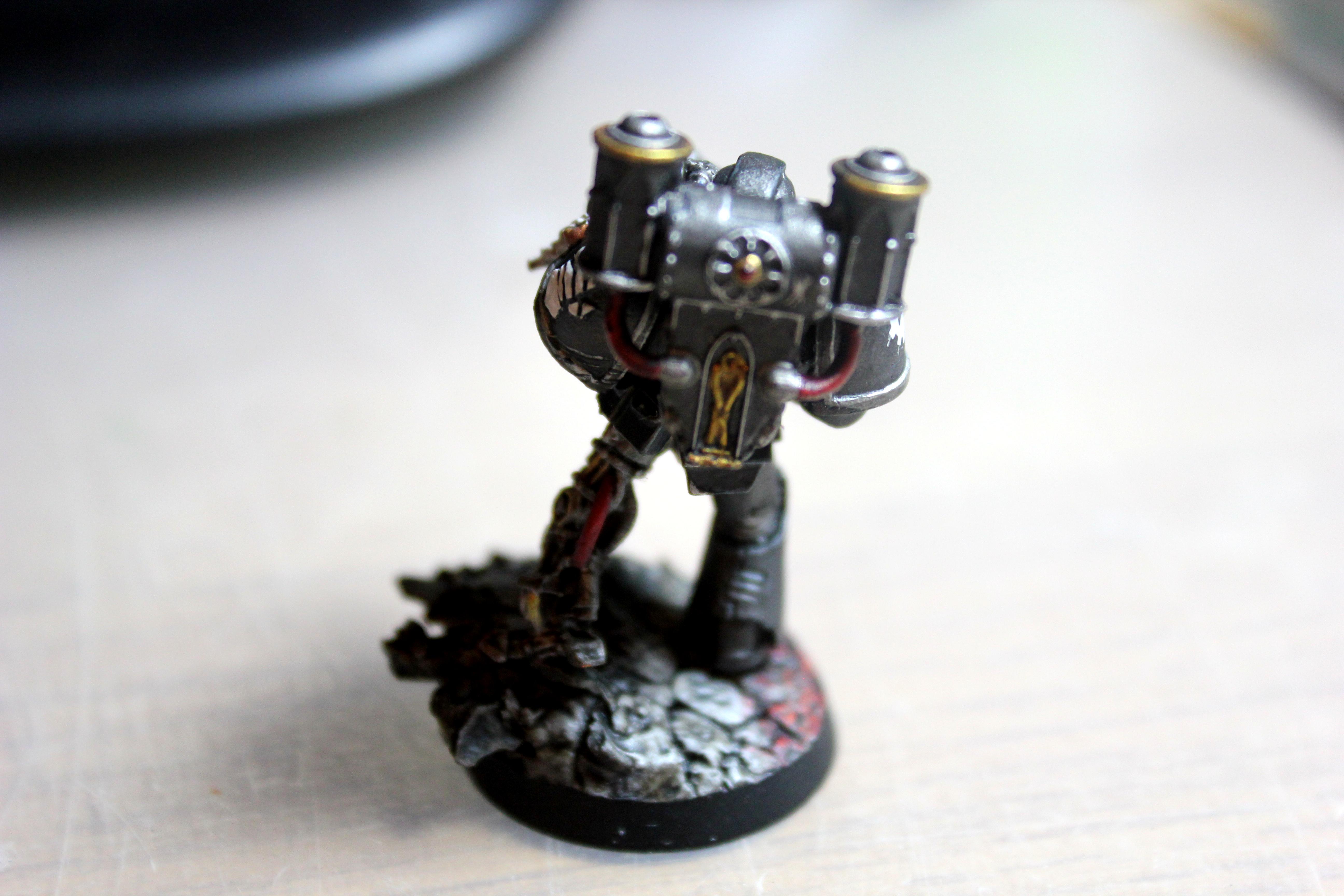 Base, Battle Damage, Custom, Droppod Scorch, Iron Hands, Space Marines, Warhammer 40,000