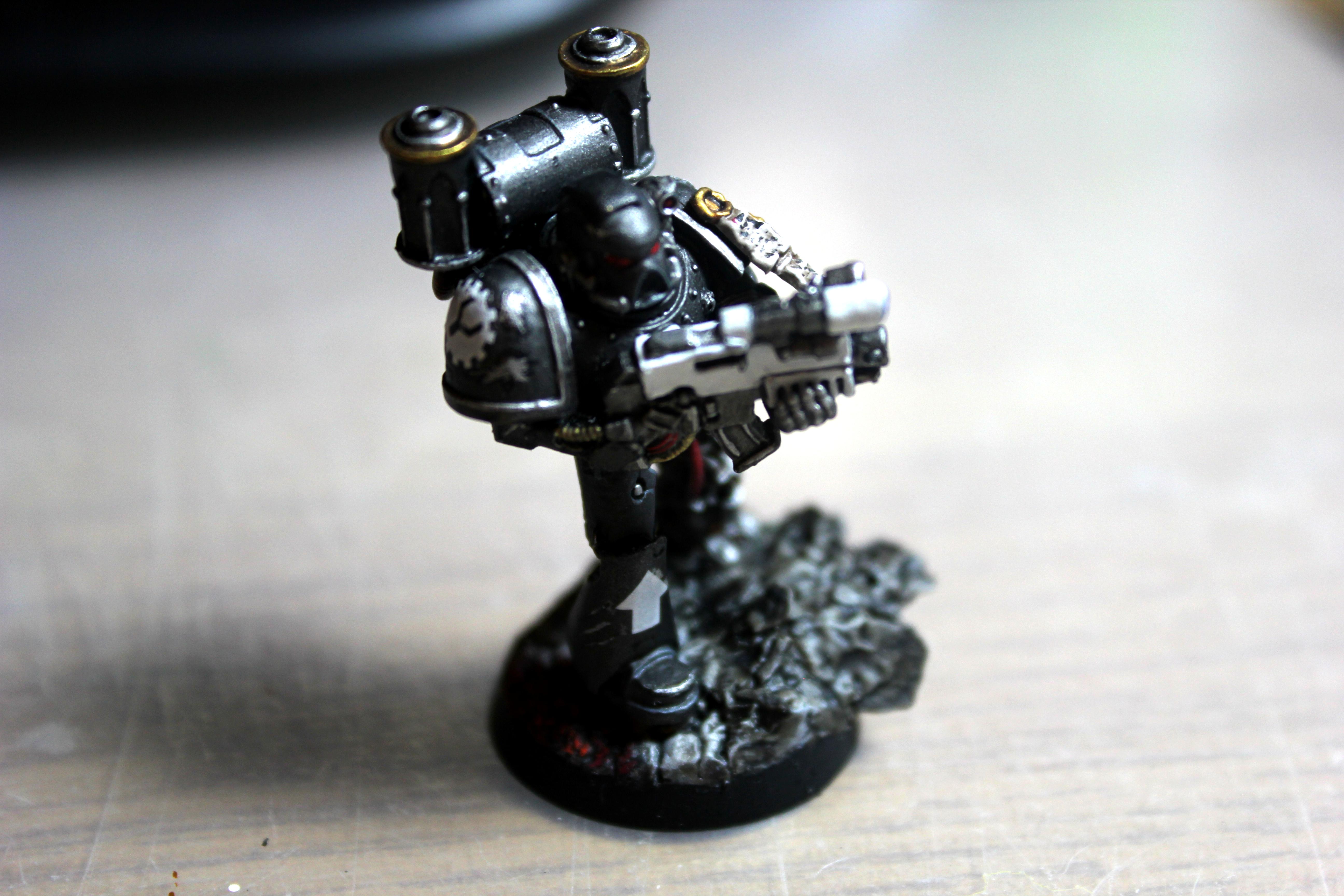 Base, Battle Damage, Custom, Droppod Scorch, Iron Hands, Space Marines, Warhammer 40,000