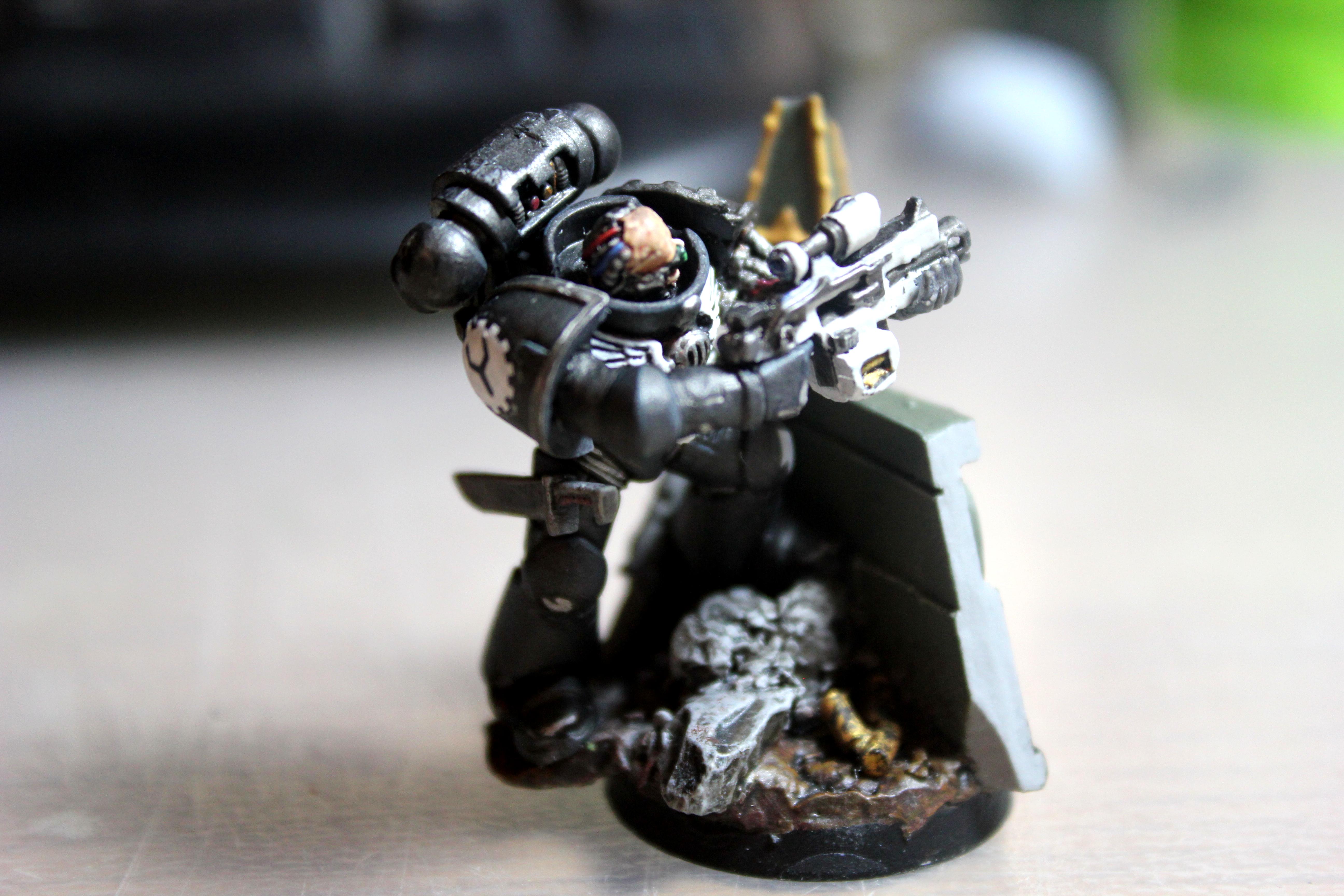 Barricade, Base, Battle Damage, Custom, Iron Hands, Rocks, Space Marines, Warhammer 40,000