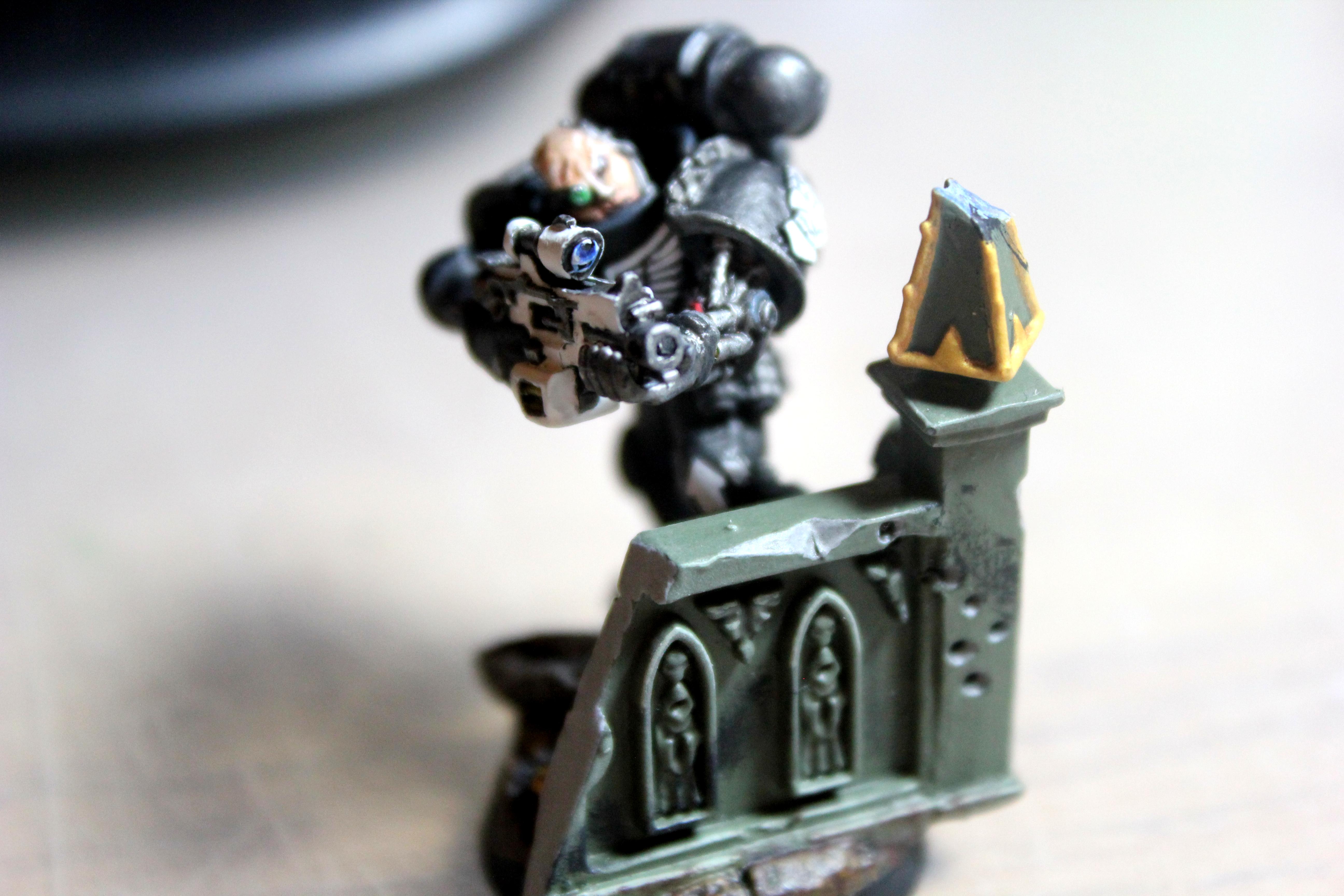 Barricade, Base, Custom, Iron Hands, Snipers, Space Marines, Warhammer 40,000