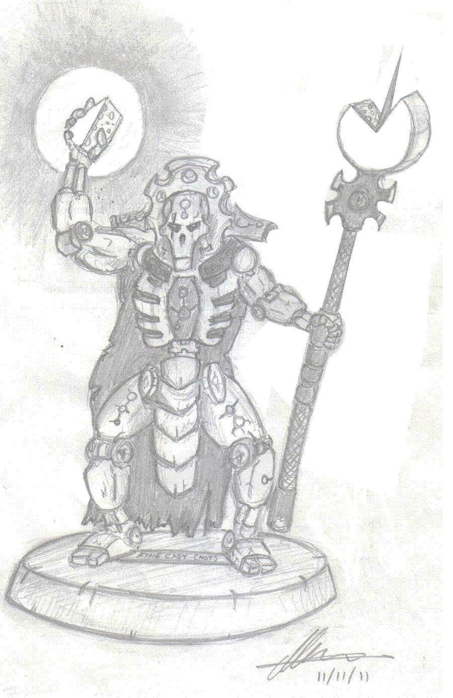 Artwork, Humor, Llerrad, Necrons, Overlord, Warhammer 40,000