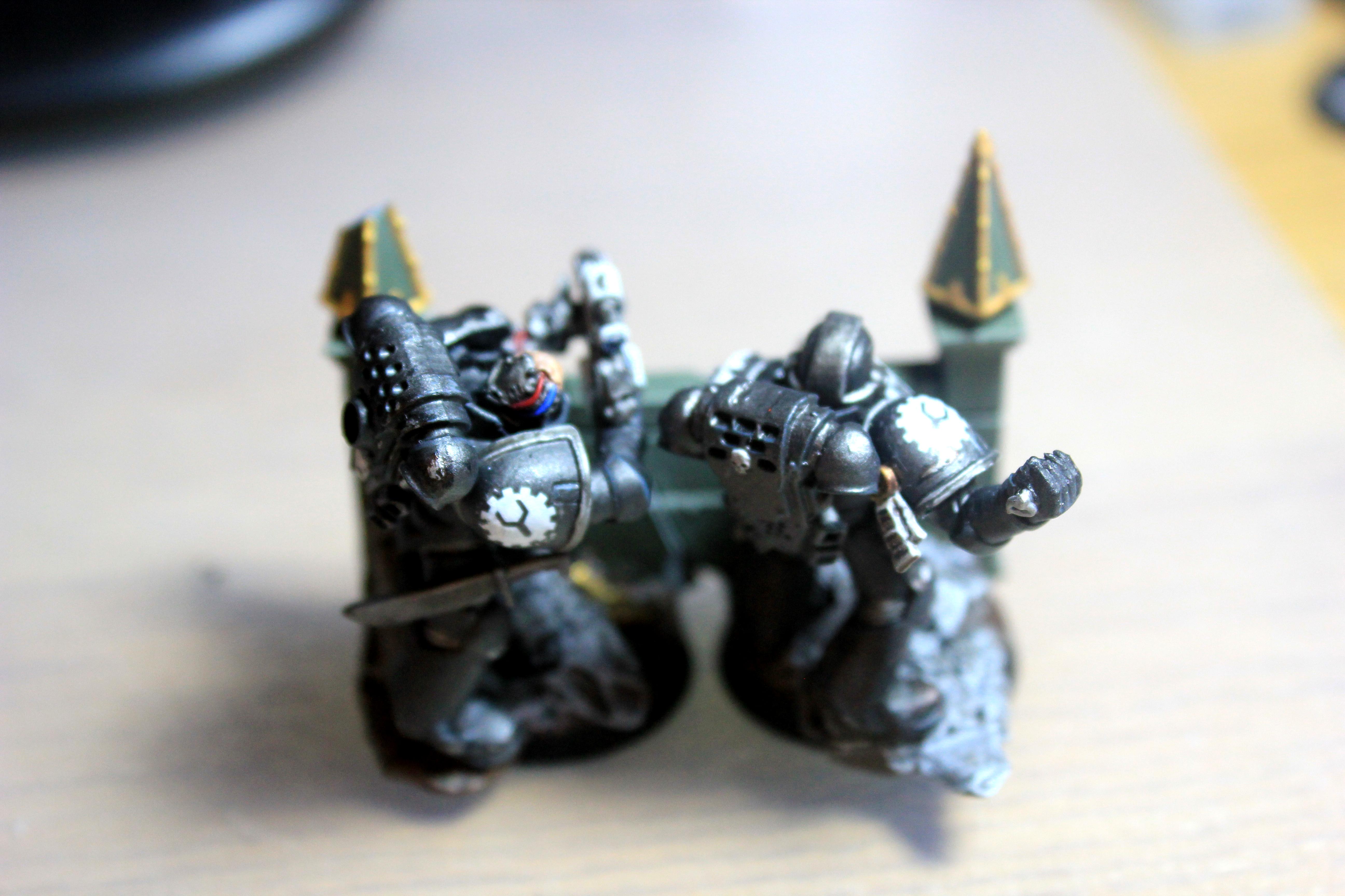 Base, Black, Custom, Iron Hands, Joined Base, Space Marines, Warhammer 40,000