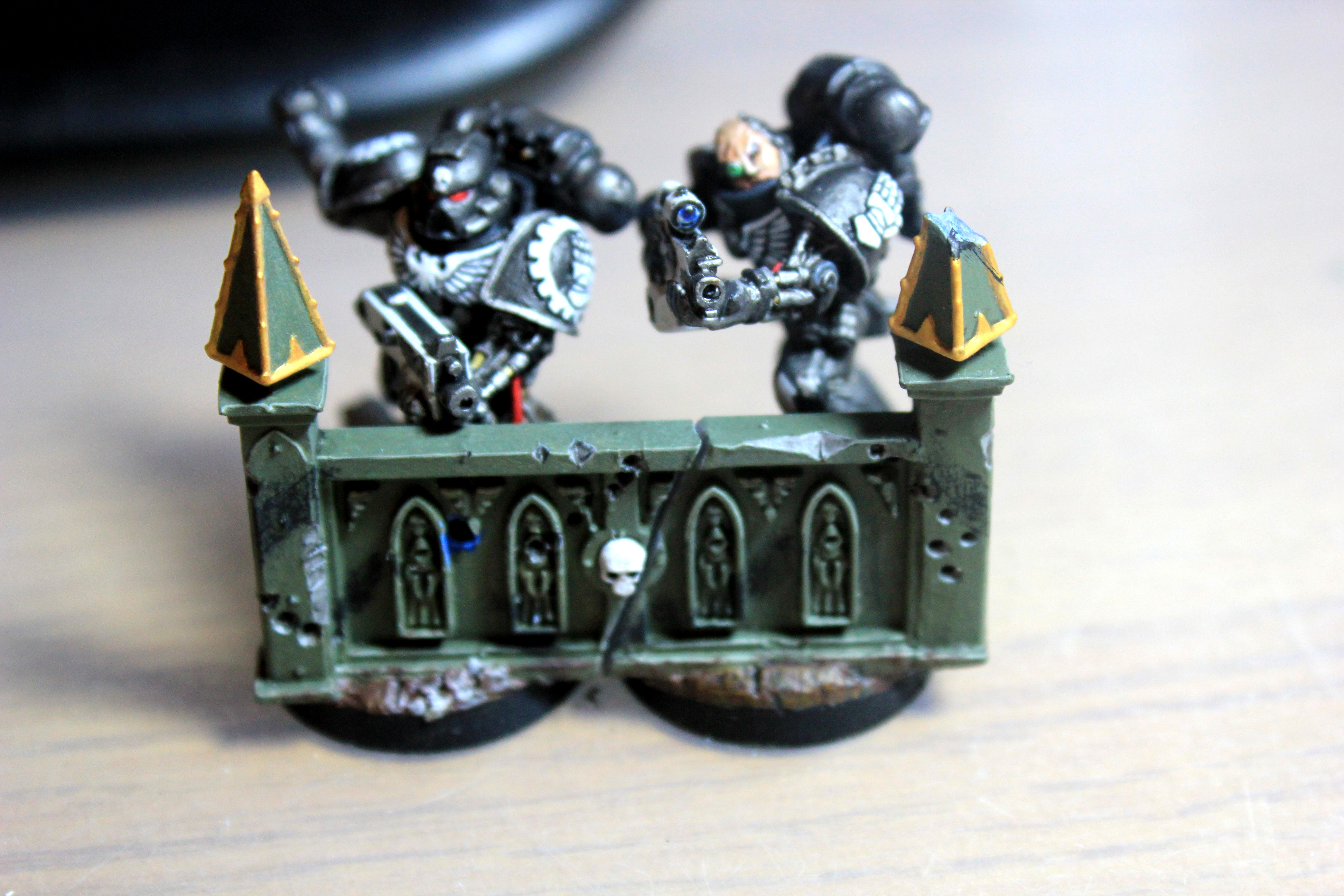 Base, Black, Custom, Iron Hands, Joined Base, Space Marines, Warhammer 40,000