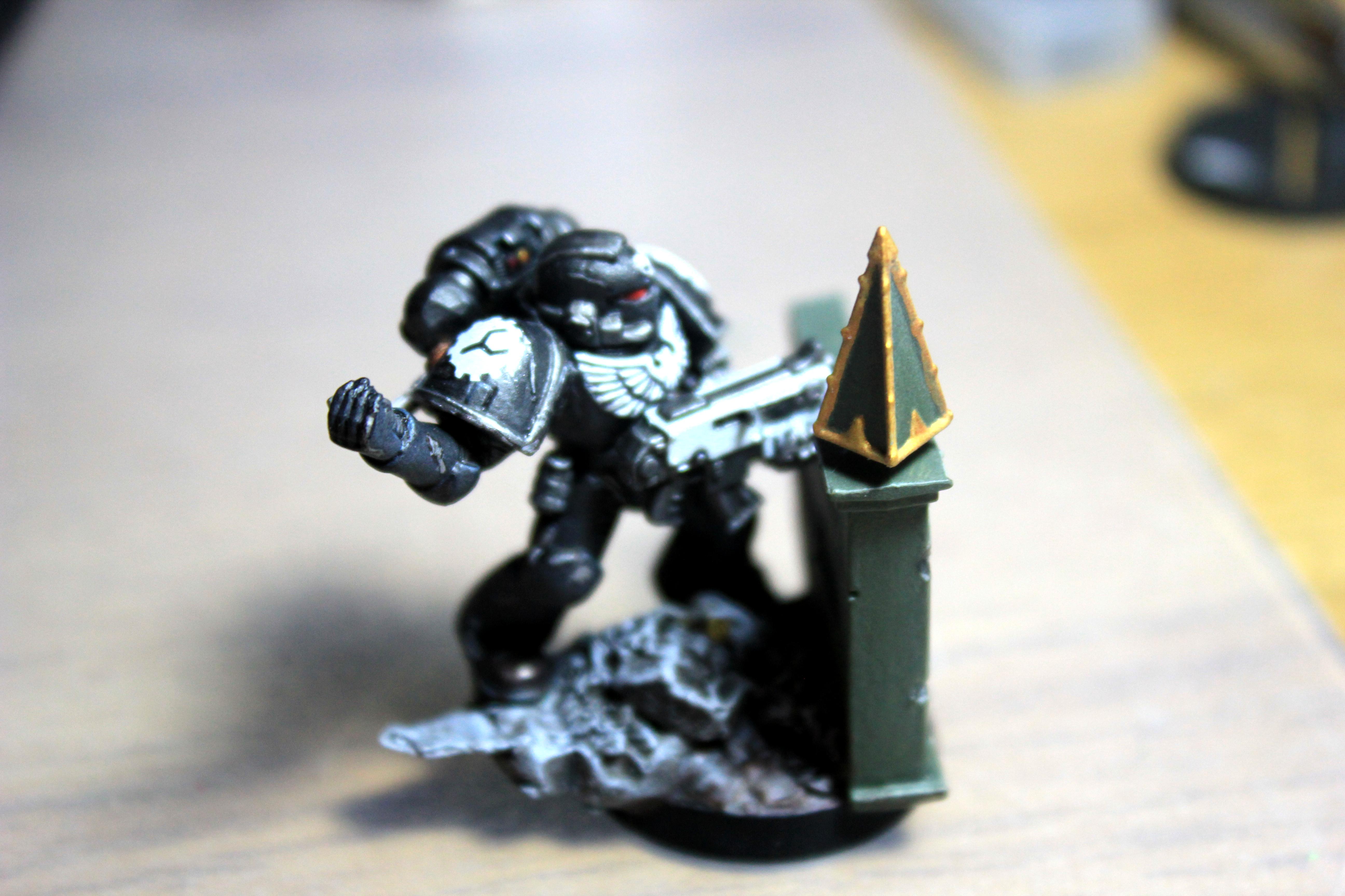Base, Black, Cover, Custom, Greenstuff, Grenade, Iron Hands, Space Marines, Warhammer 40,000