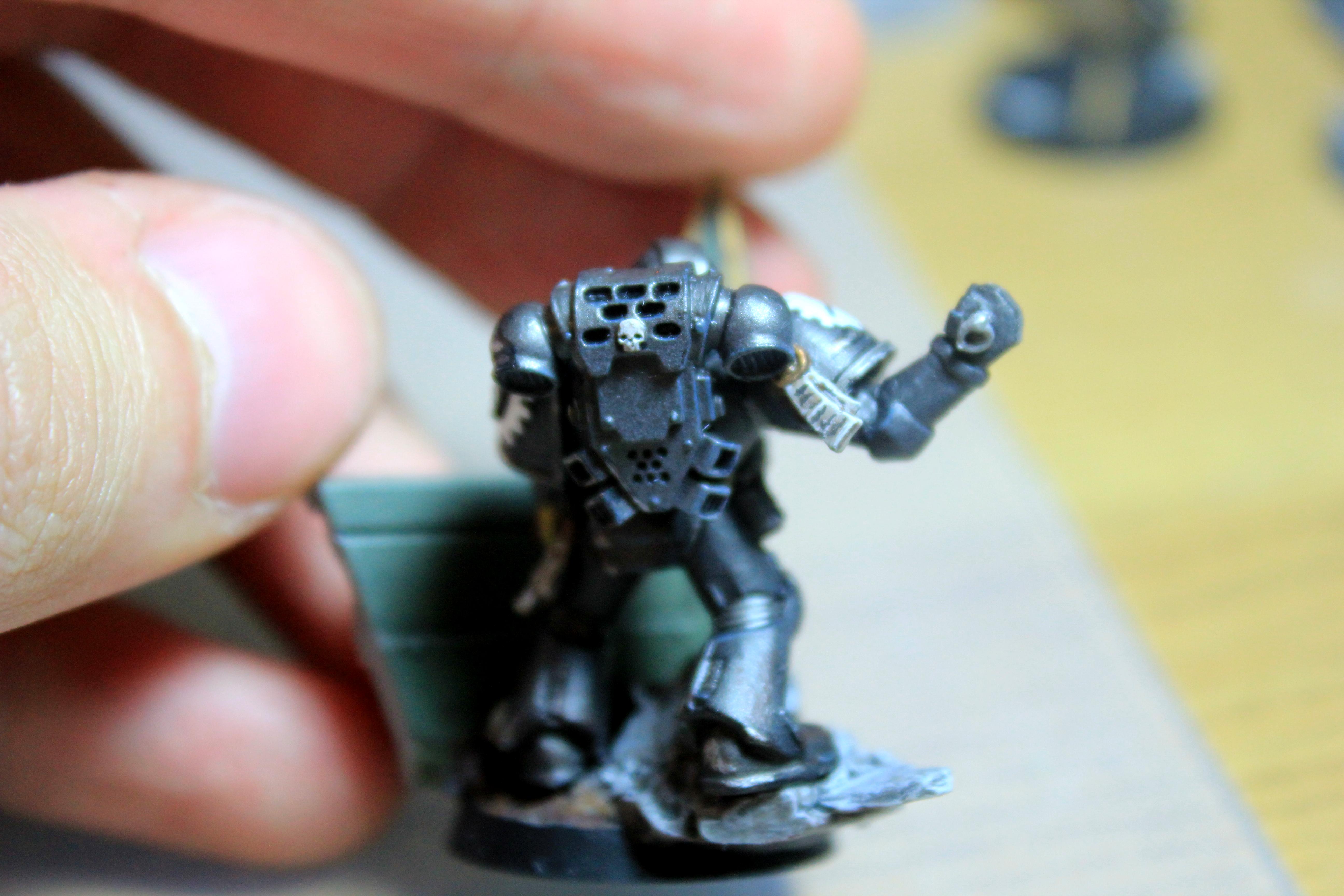 Base, Black, Cover, Custom, Greenstuff, Grenade, Iron Hands, Space Marines, Warhammer 40,000
