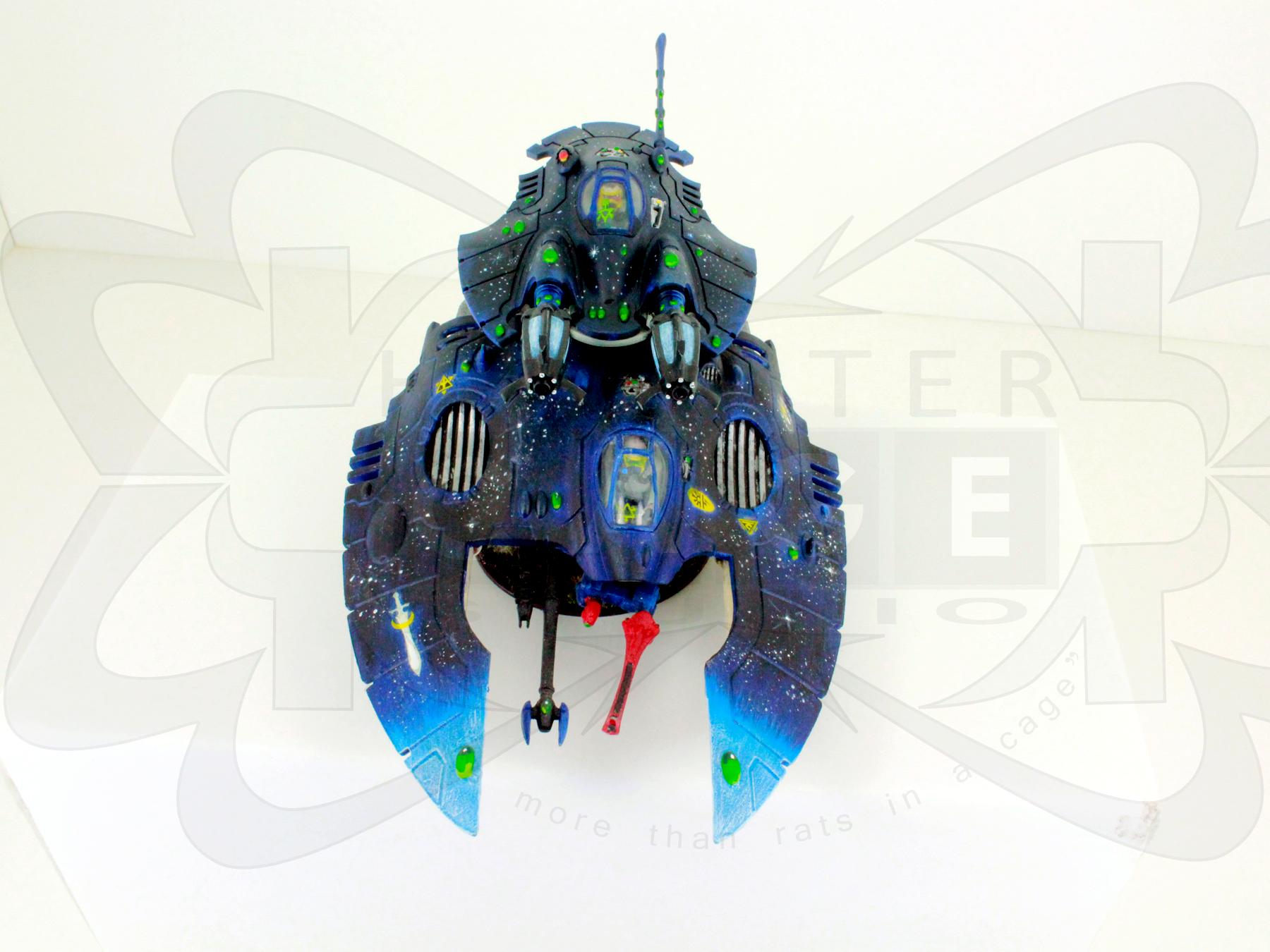 Conversion, Eldar, Eldar Jetbike, Eldar Nightspinner, Eldar Wave Serpent, Freehand, Mural, Nightspinner, Tank, Warlock