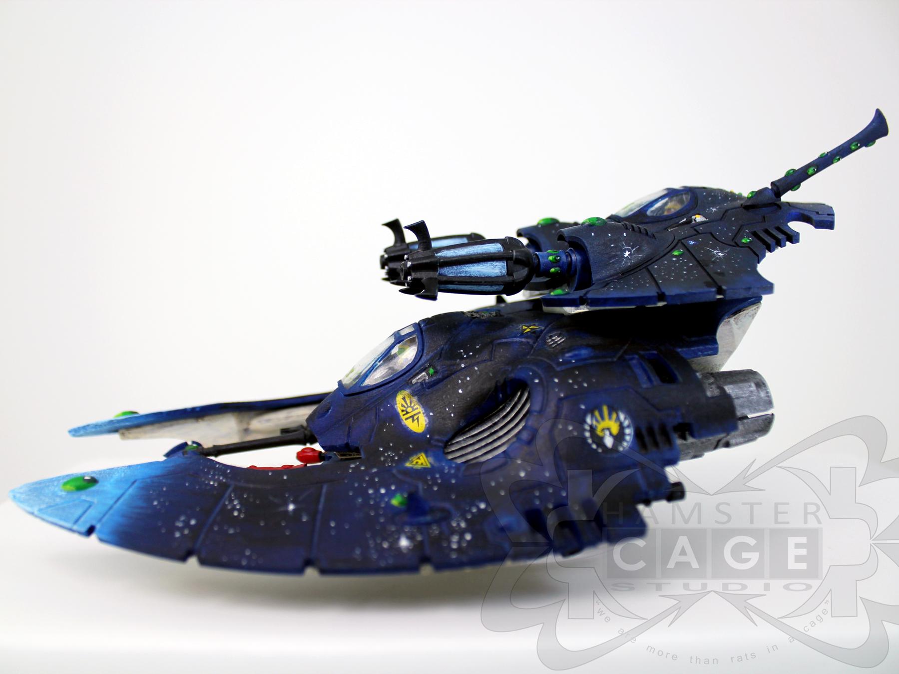 Conversion, Eldar, Eldar Jetbike, Eldar Nightspinner, Eldar Wave Serpent, Freehand, Mural, Nightspinner, Tank, Warlock