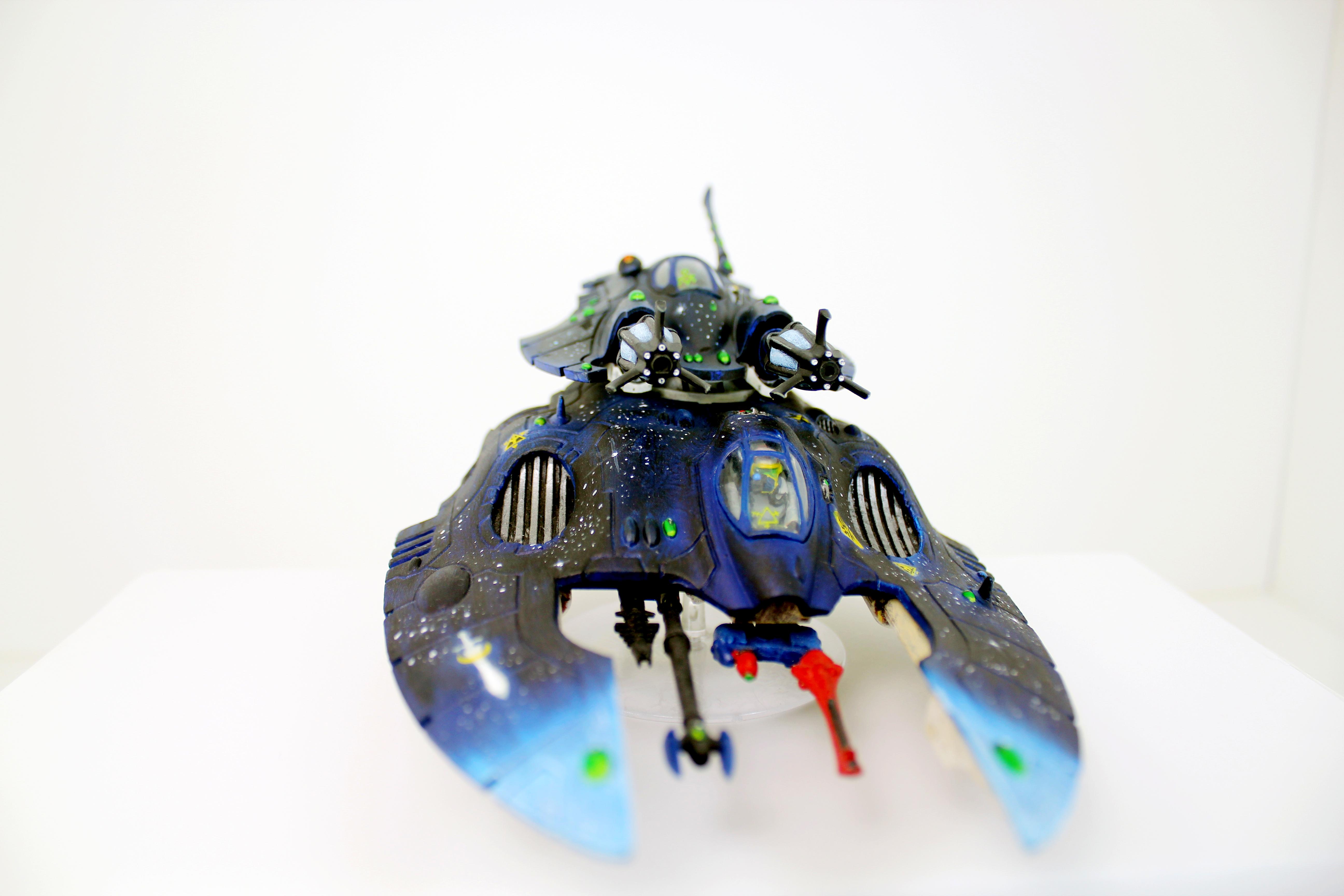 Conversion, Eldar, Eldar Jetbike, Eldar Nightspinner, Eldar Wave Serpent, Freehand, Mural, Nightspinner, Tank, Warlock