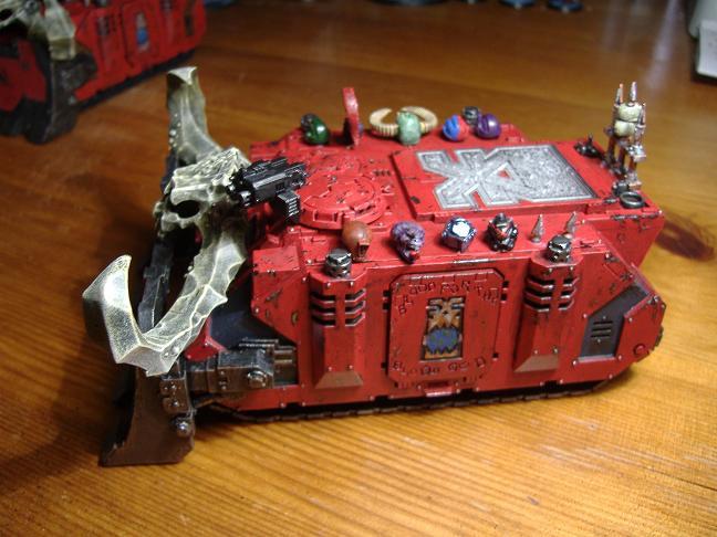 Chaos Rhino, Chipped, Conversion, Weathered, World Eaters