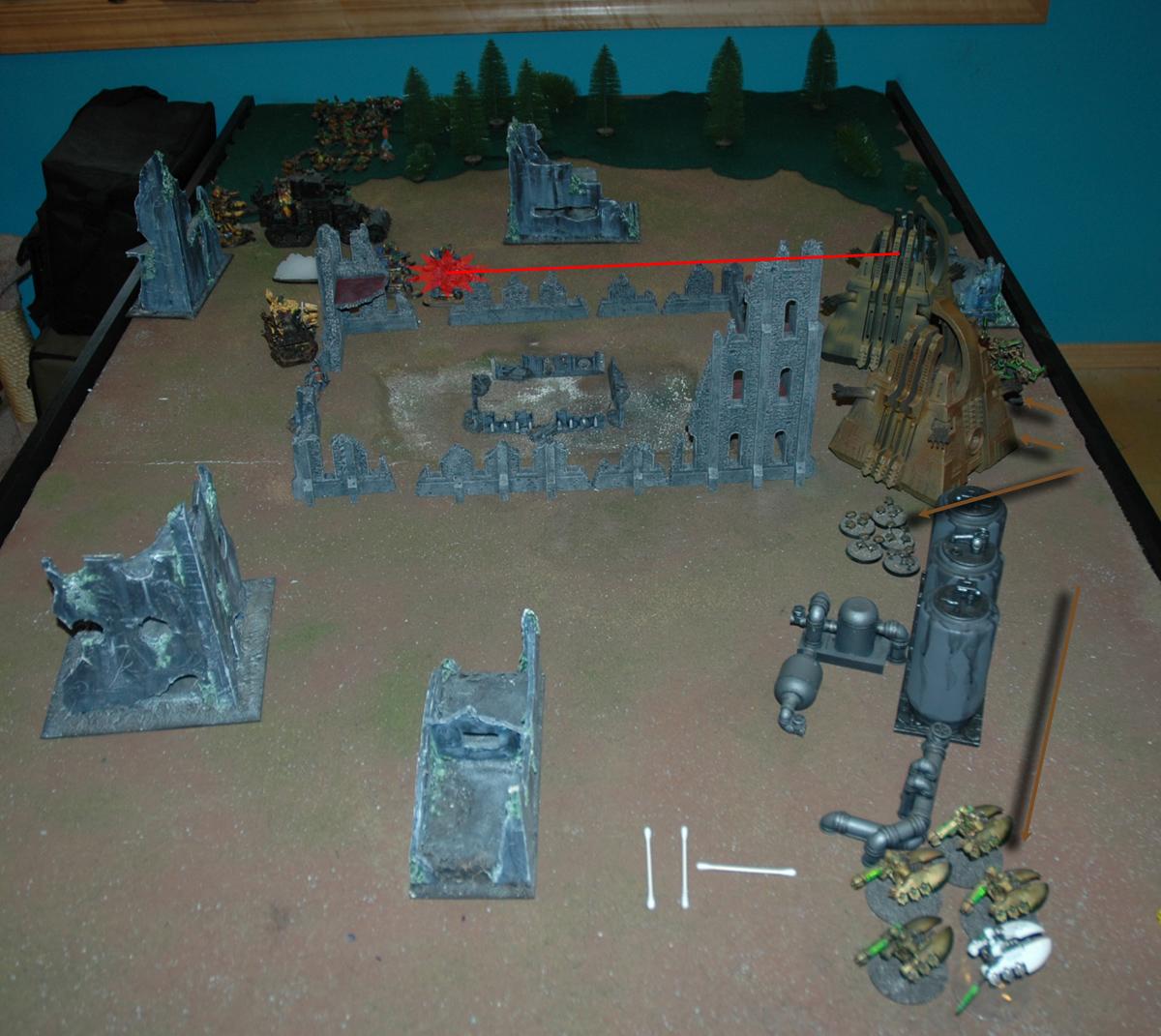 Battle Report, Necrons, Orks, Warhammer 40,000