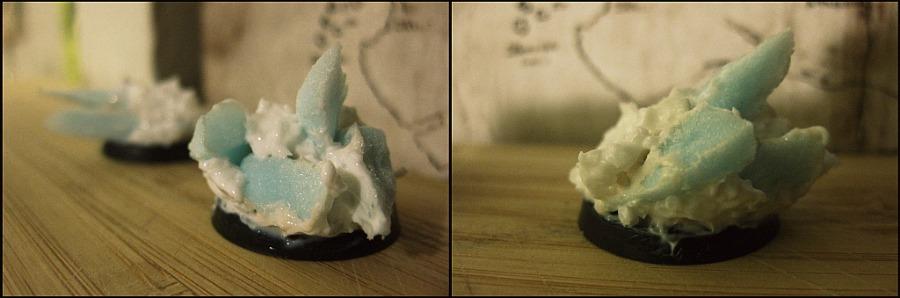 Some ice shard bases drying. 