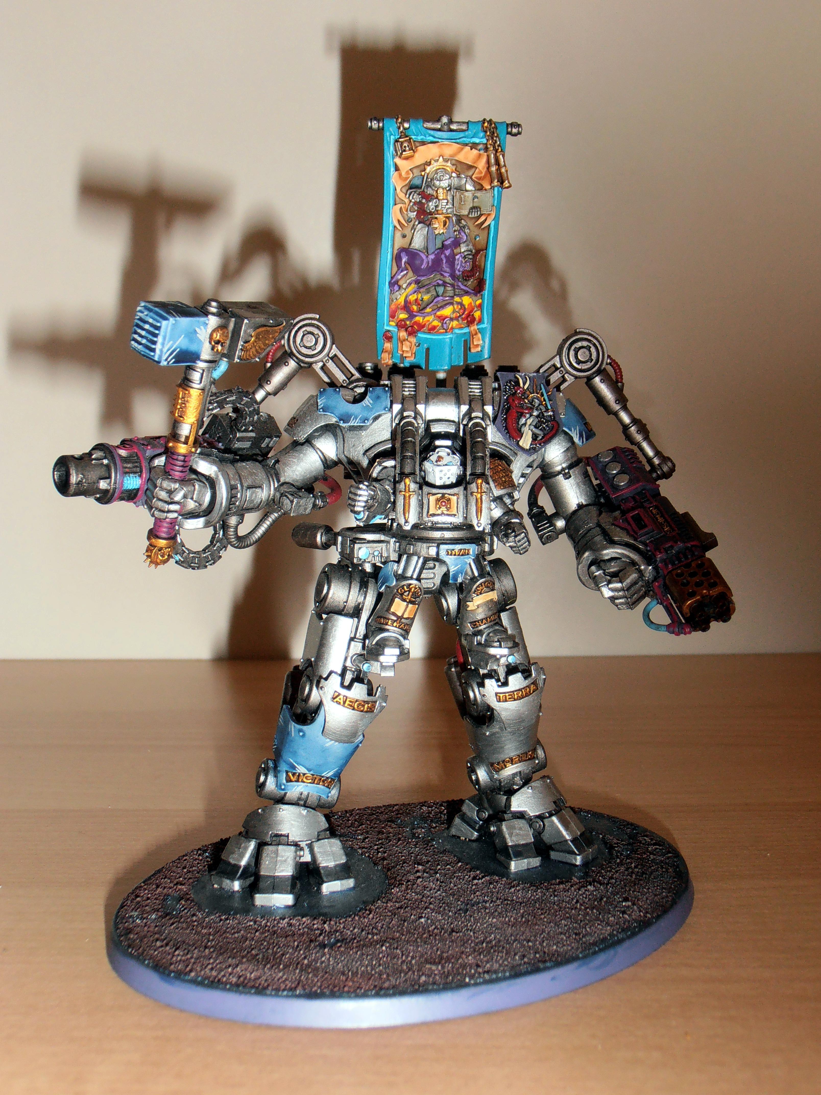 Banner, Dread Knight, Dreadknight, Dreadnought, Grey, Grey Knight Dreadknight, Knights, Monsterous Creature, Silver